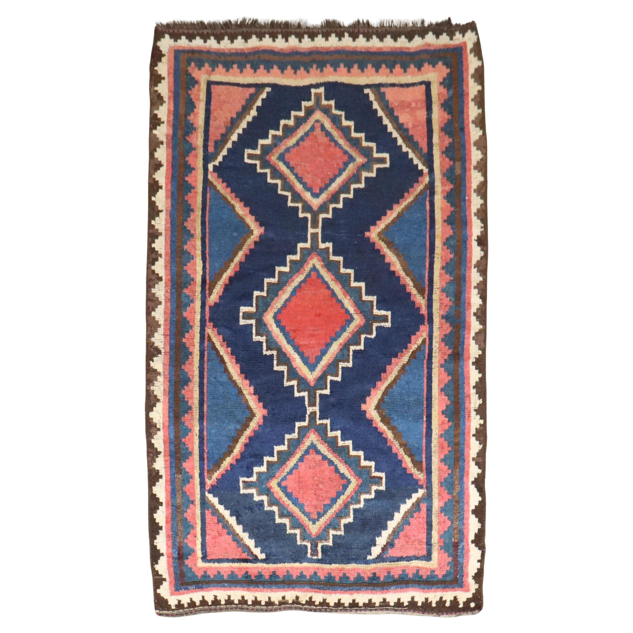 Zabihi Collection Antique Geometric Persian Gabbeh Rug