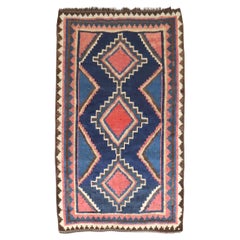 Tapis persan Gabbeh géométrique ancien de la collection Zabihi