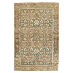 Zabihi Collection Antique Green Northwest Persian Accent Rug