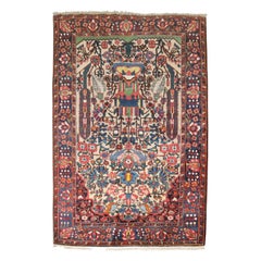 Zabihi Collection Antique Jewel Toned Persian Bakhtiari Rug