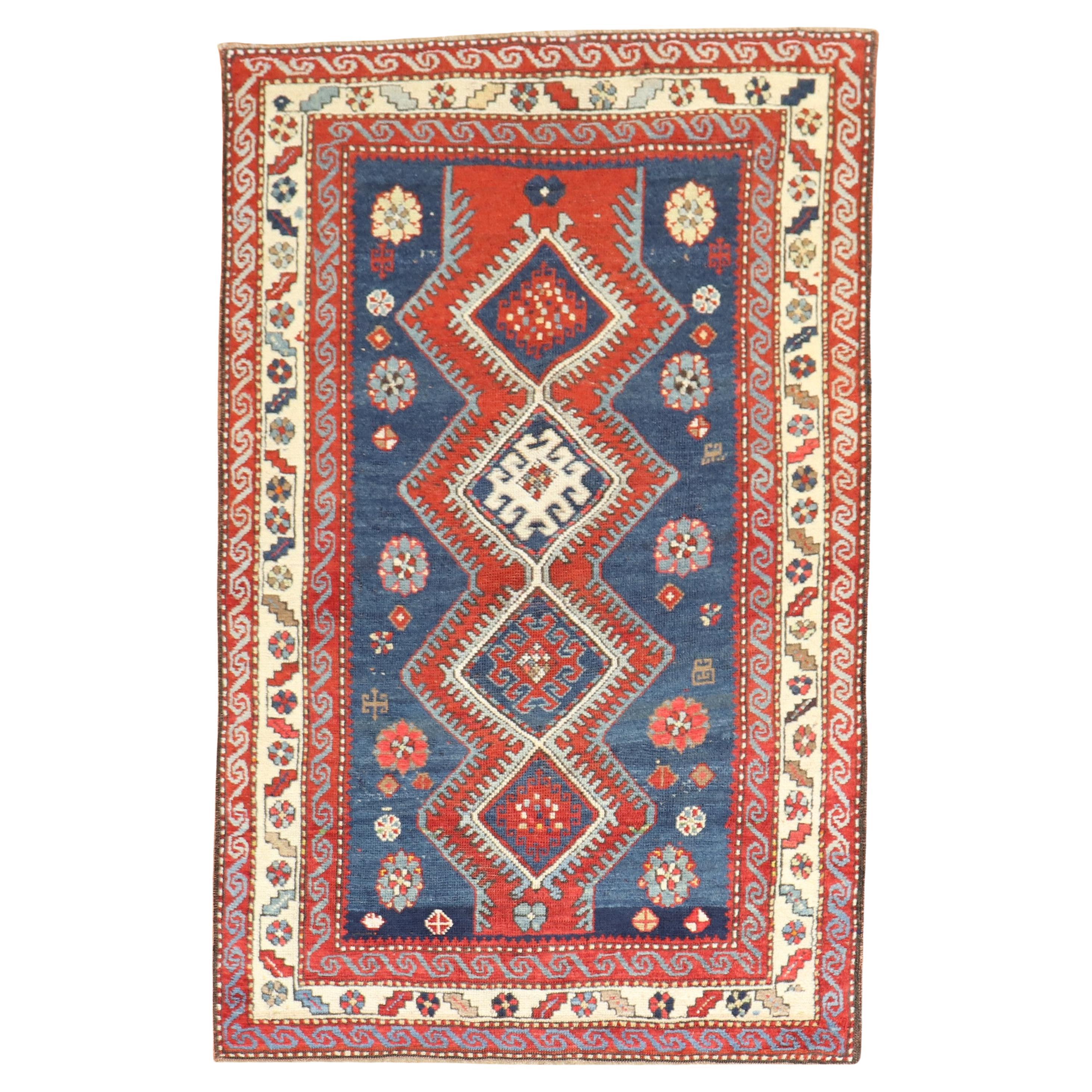 Zabihi Collection Antique Kazak Rug