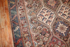Zabihi Collection Antique Kurd Worn Brown Gallery Corridor Rug, 6'1'' x 15'1''