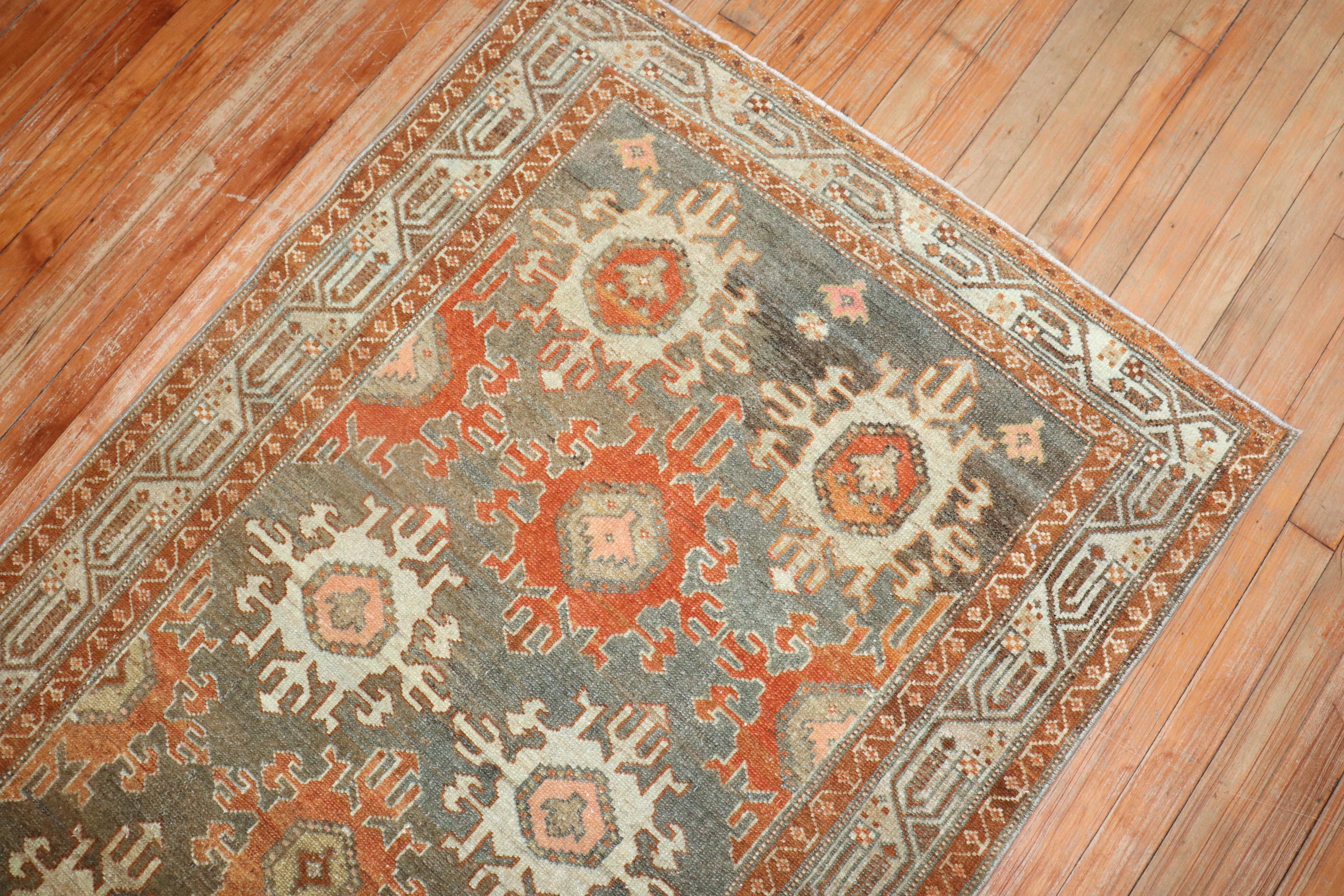 Wool Zabihi Collection Antique Malayer Rug For Sale