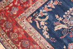 Zabihi Collection Antique Navy Blue Persian Sarouk Rug