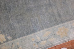 Zabihi Collection Antique Neutral Floral Chinese Peking Rug