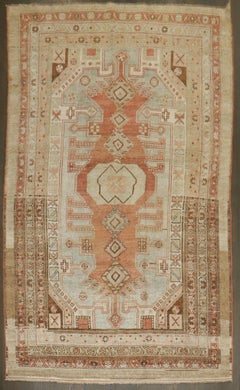 Zabihi Collection Antique Northwest Persian Serab Geometric Scatter Accent Rug (tapis d'accent)