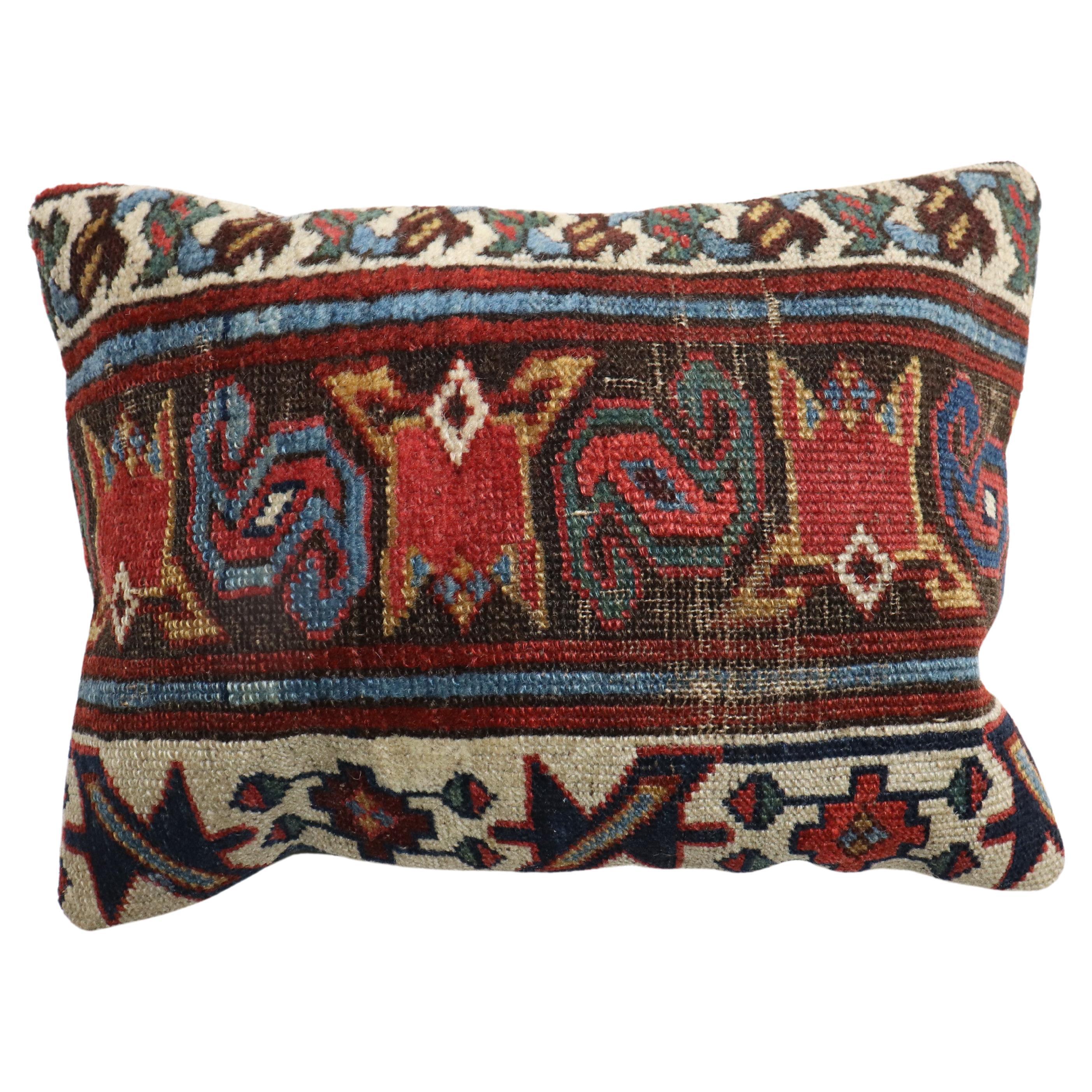 Zabihi Collection Antique Northwest Persian Small Rug Pillow For Sale