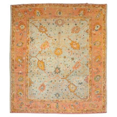 Zabihi Collection Antique Oushak Late 19th Century Square Rug