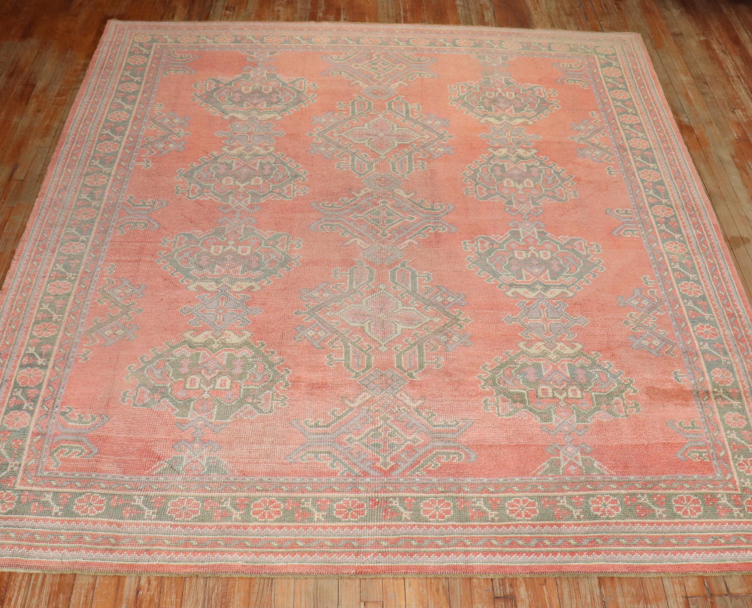 1930s Turkish Oushak room size rug

Details
rug no.	j3299
size	8' 2