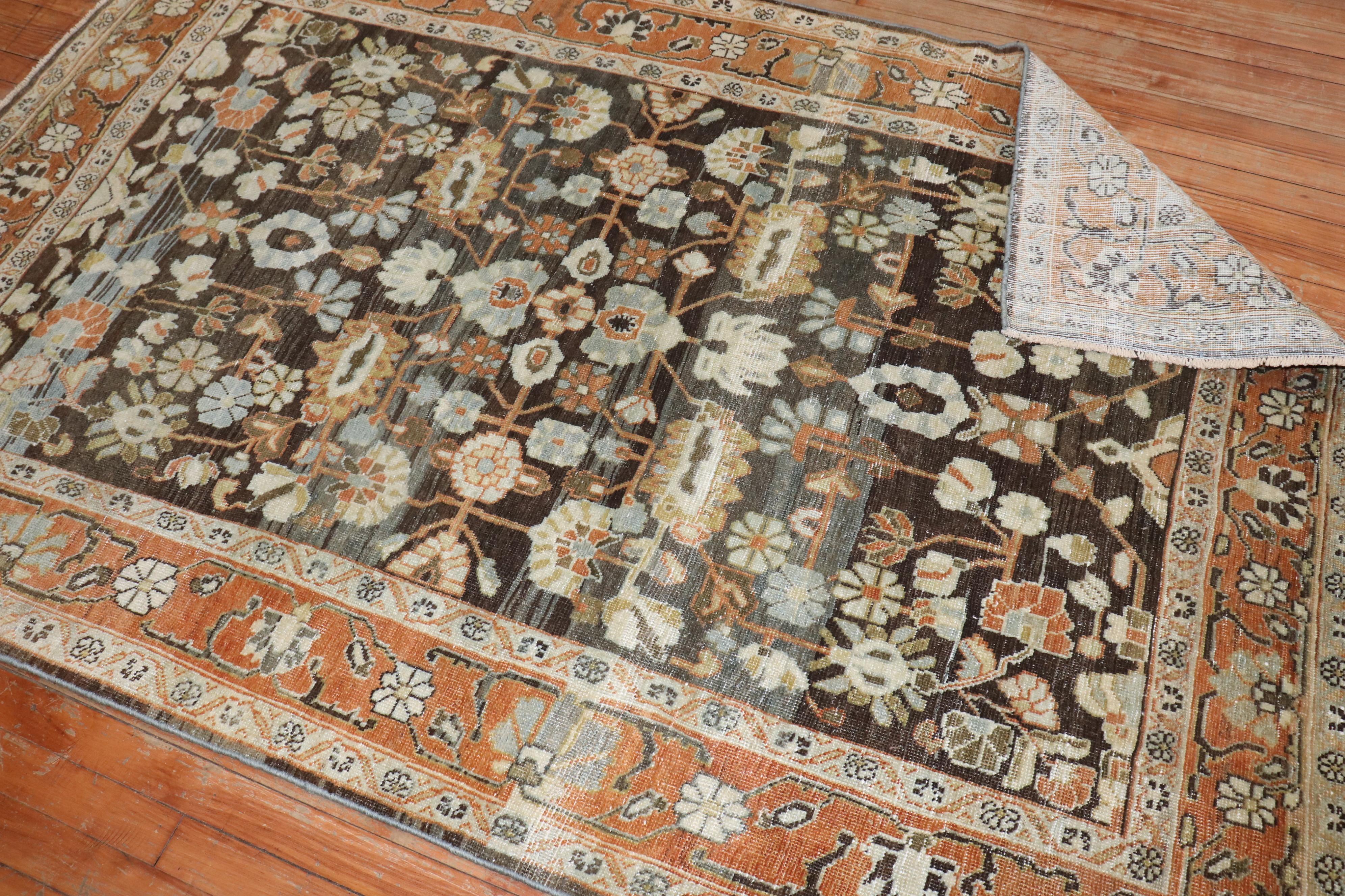 Malayer Zabihi Collection Antique Persian Accent Rug For Sale