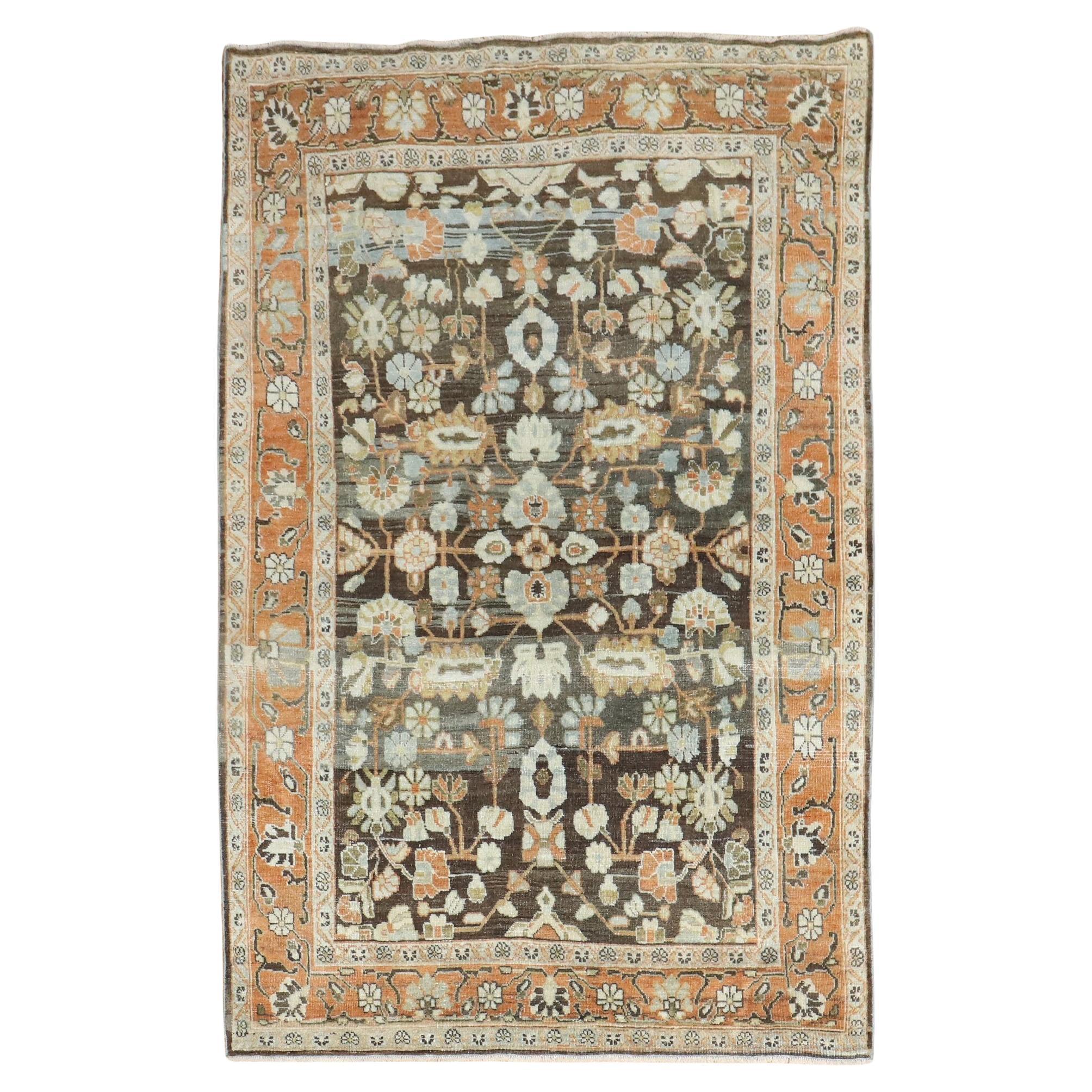 Zabihi Collection Antique Persian Accent Rug For Sale