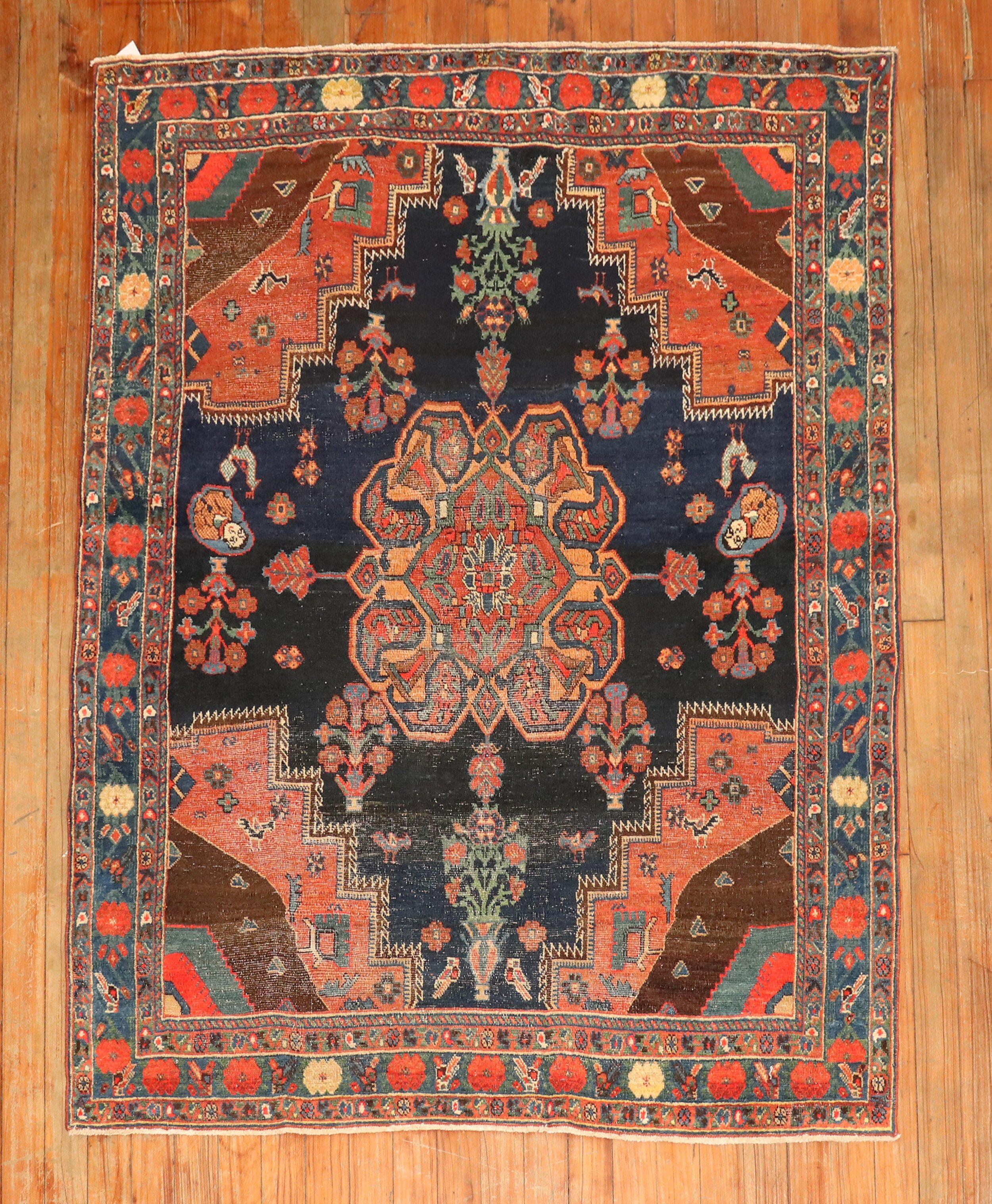  Persischer Afshar-Teppich aus dem frühen 20. Jahrhundert

Teppich nein.	j1908

Größe	3' 8