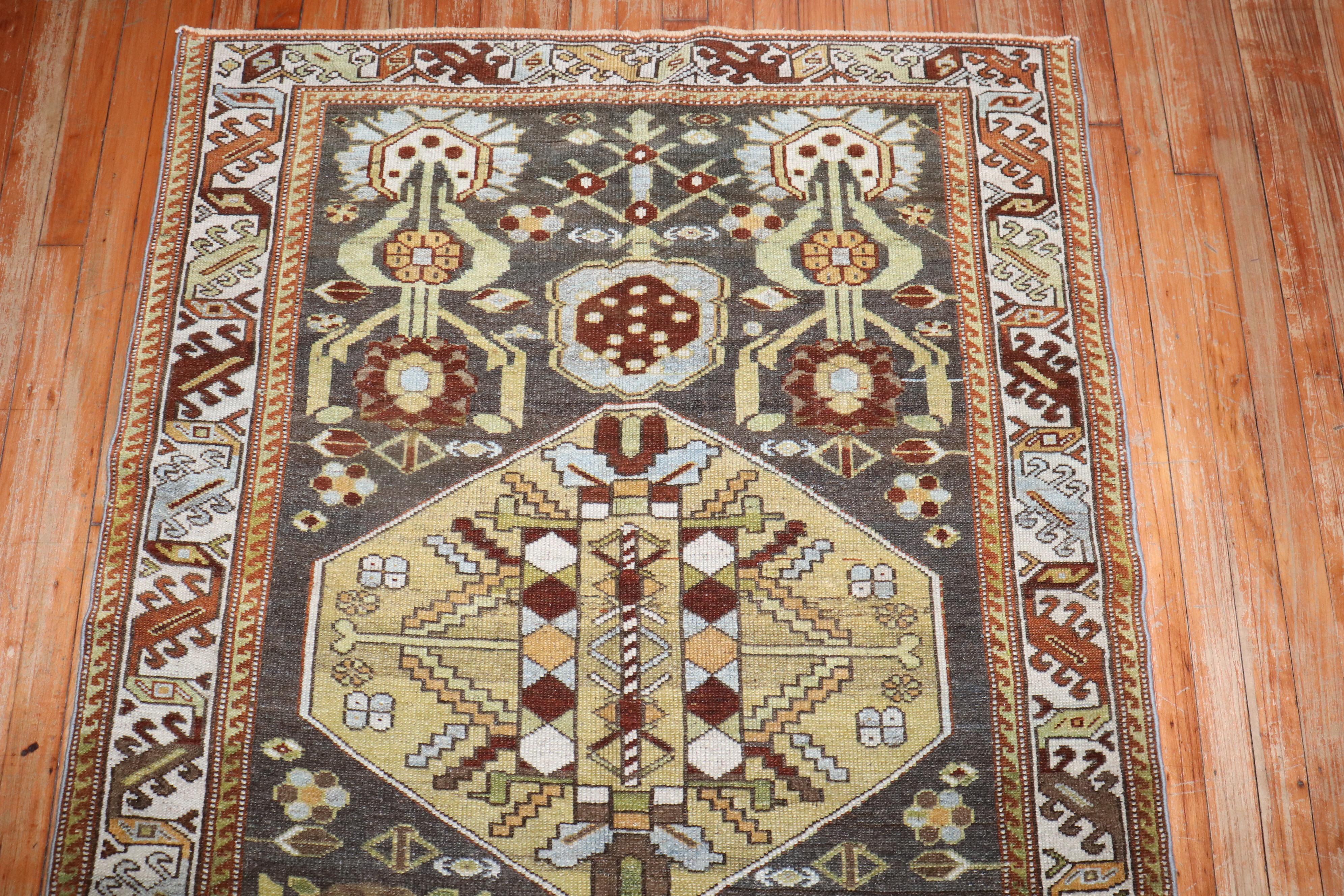 Adirondack Zabihi Collection Antique Persian Bakhtiari Scatter Size Rug For Sale