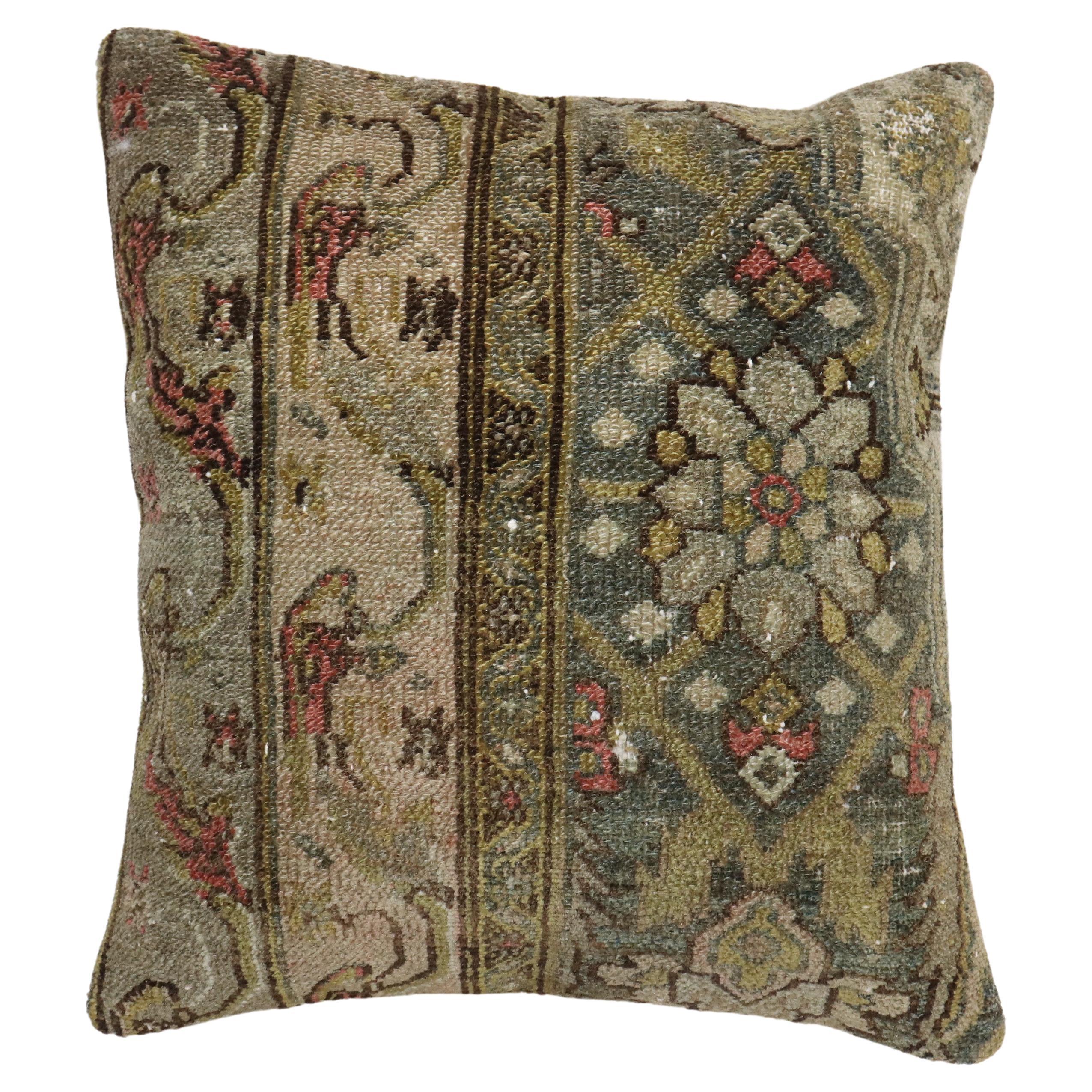 Zabihi Collection Antique Persian Bibikabad Pillow For Sale
