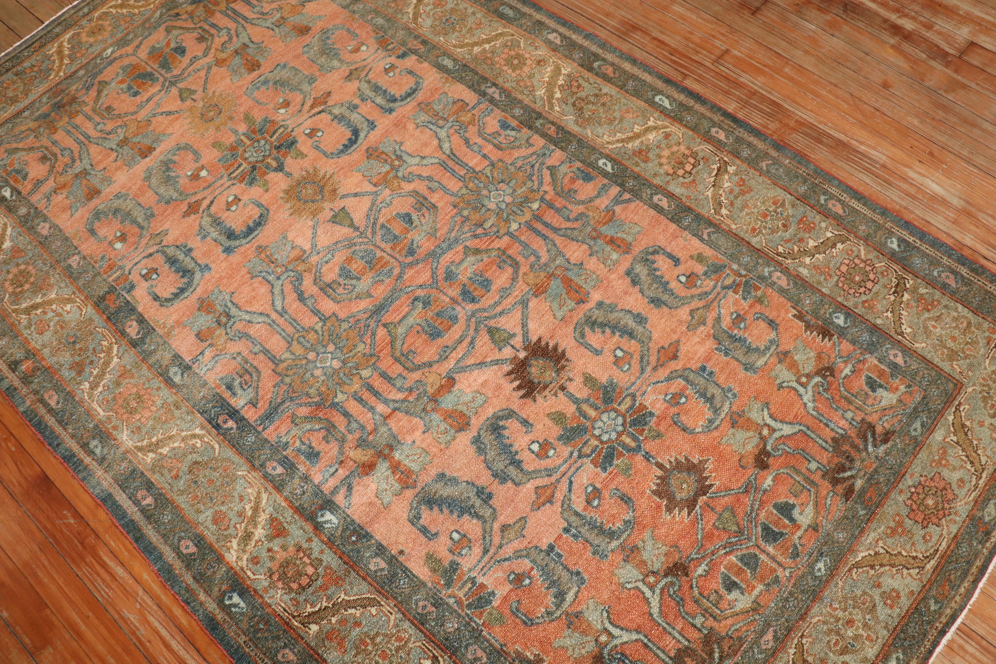 Zabihi Collection Antique Persian Bibikabad Rug For Sale 4