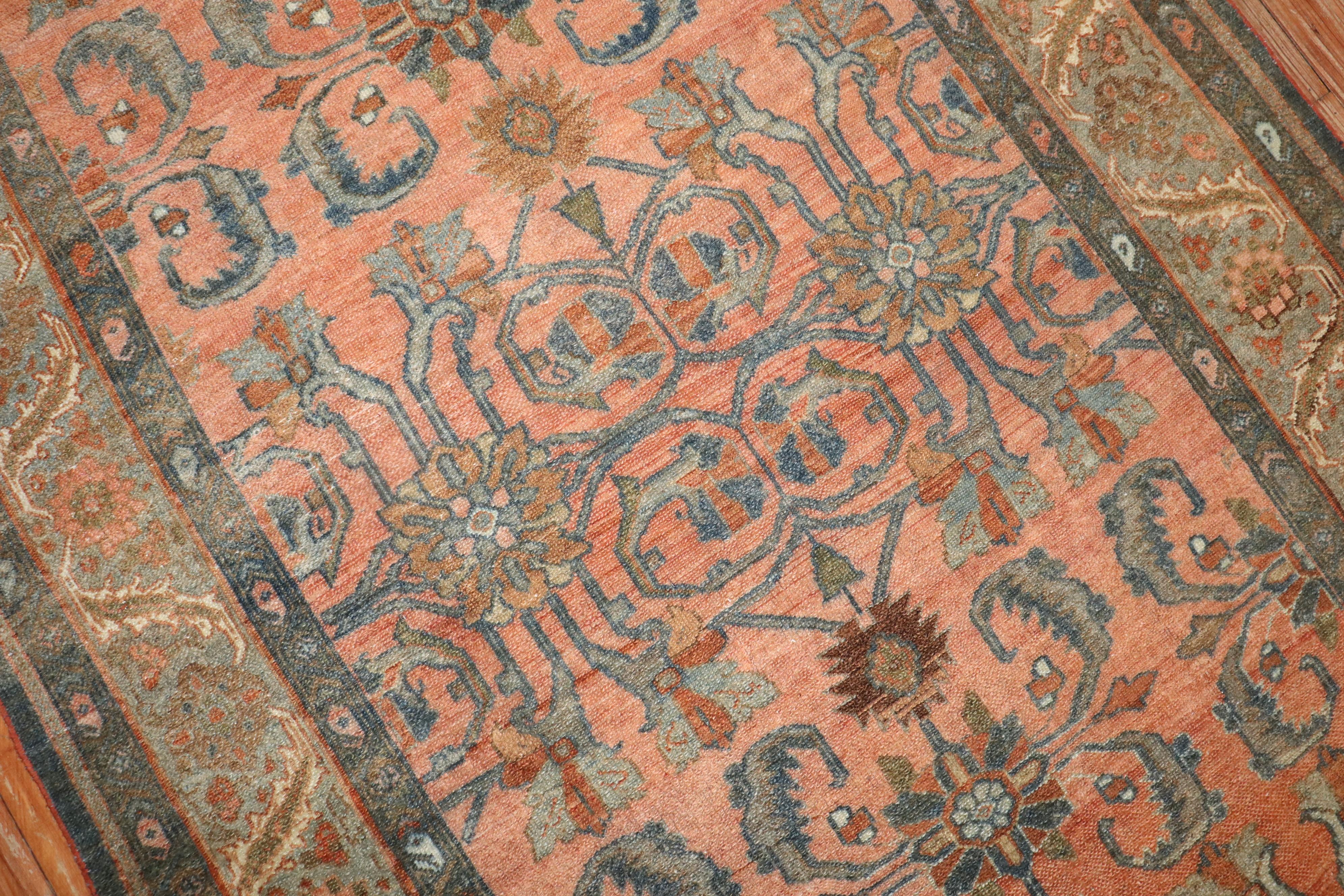 British Colonial Zabihi Collection Antique Persian Bibikabad Rug For Sale