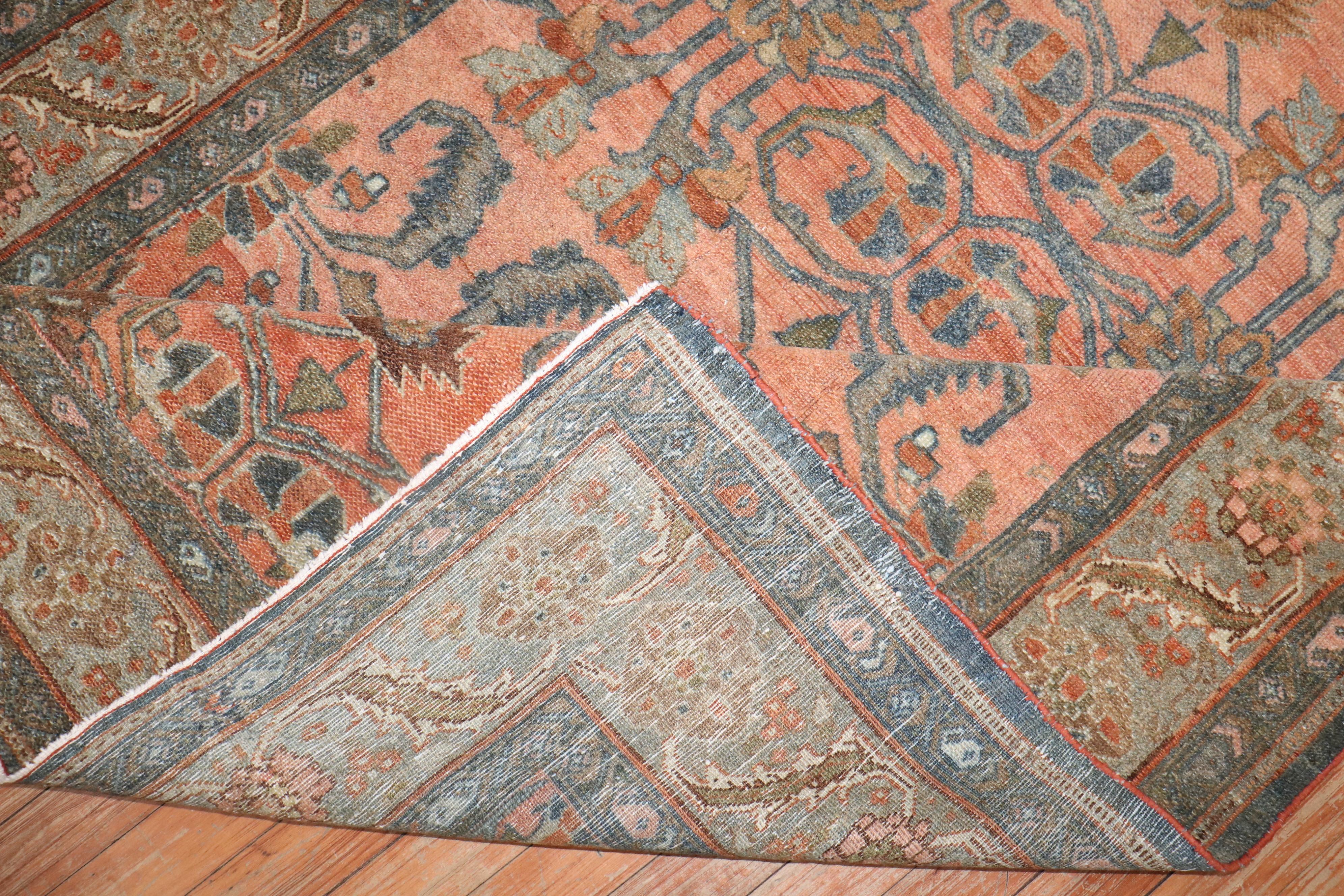 Zabihi Collection Antique Persian Bibikabad Rug In Good Condition For Sale In New York, NY