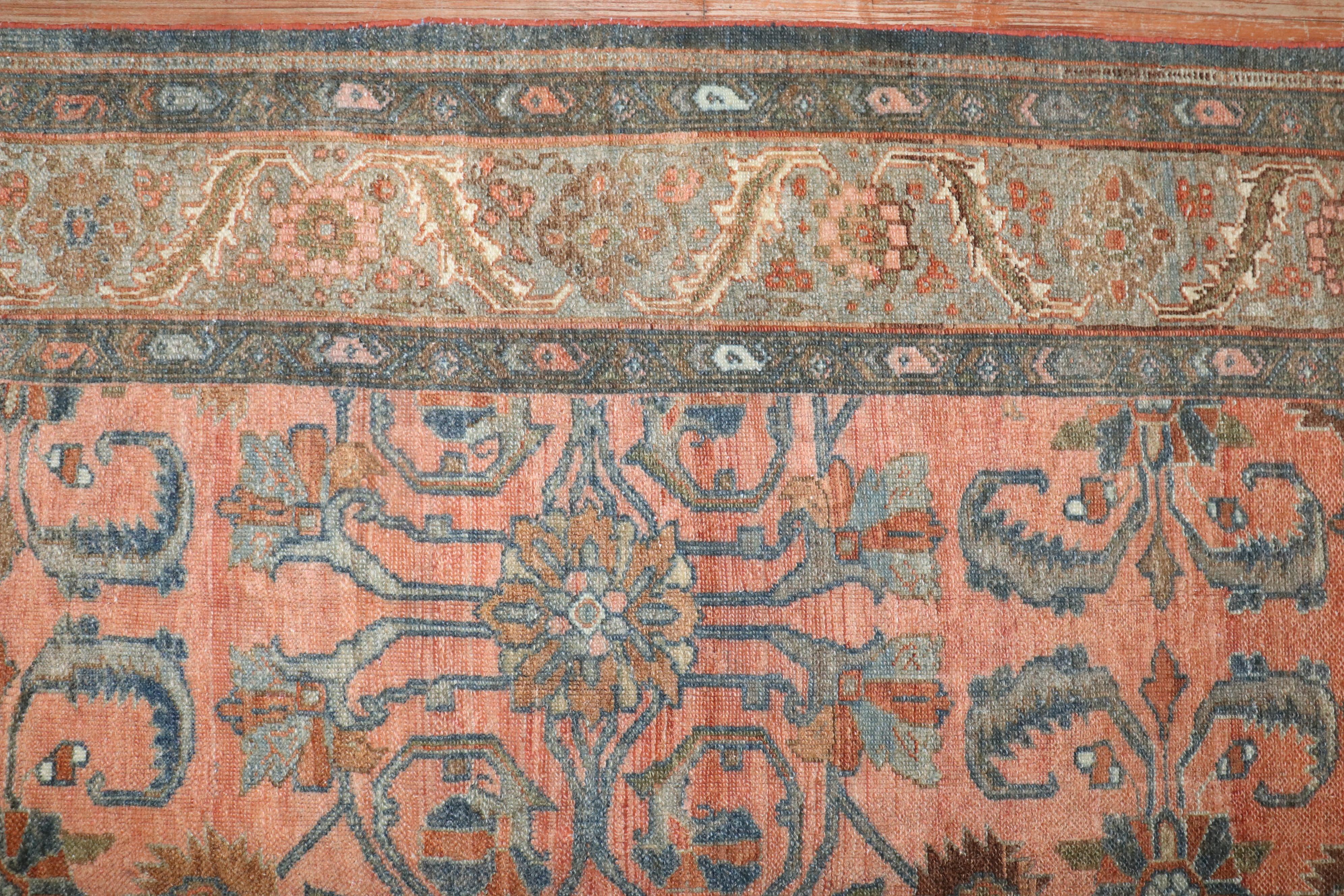 20th Century Zabihi Collection Antique Persian Bibikabad Rug For Sale