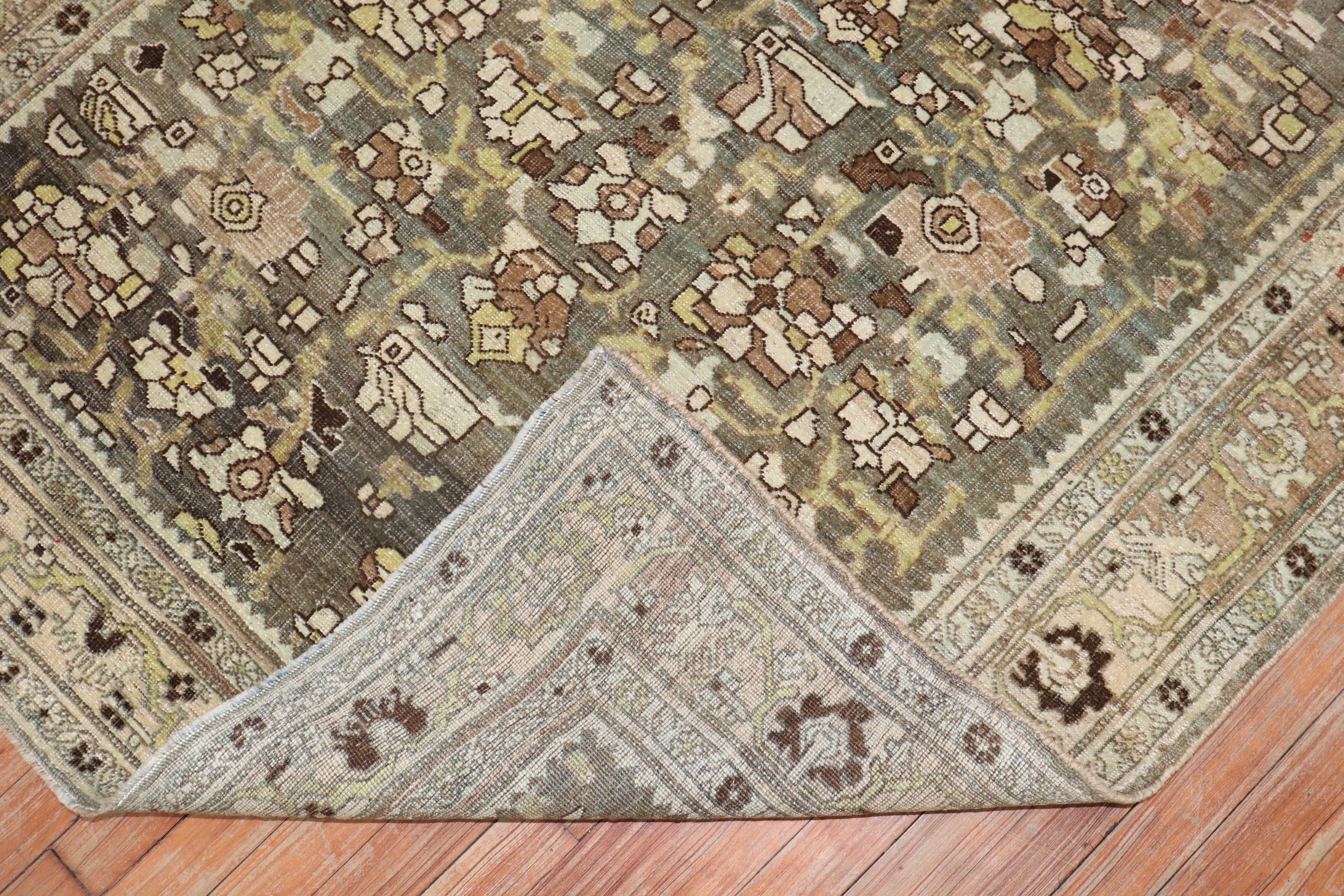 Noué à la main Tapis d'accent Zabihi Collection Antique Perse Bidjar en vente