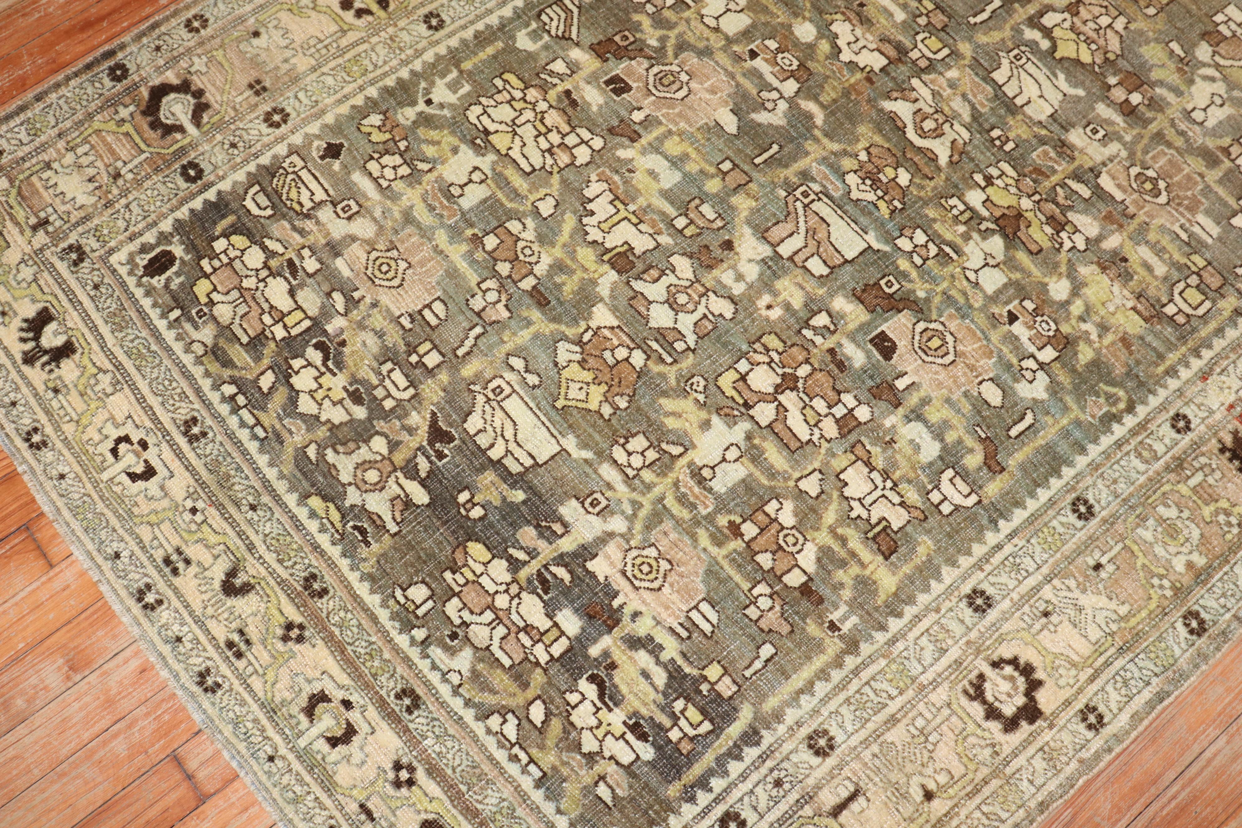 Tapis d'accent Zabihi Collection Antique Perse Bidjar Bon état - En vente à New York, NY