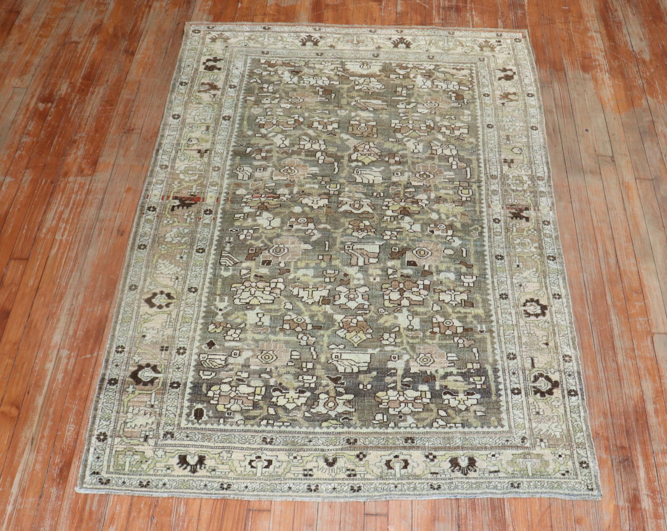 Laine Tapis d'accent Zabihi Collection Antique Perse Bidjar en vente