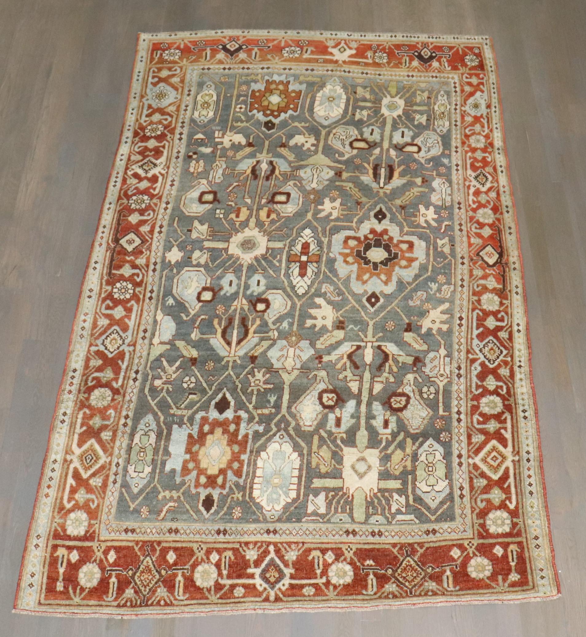 XIX secolo Tappeto d'accento antico persiano Bidjar Collection'S in vendita