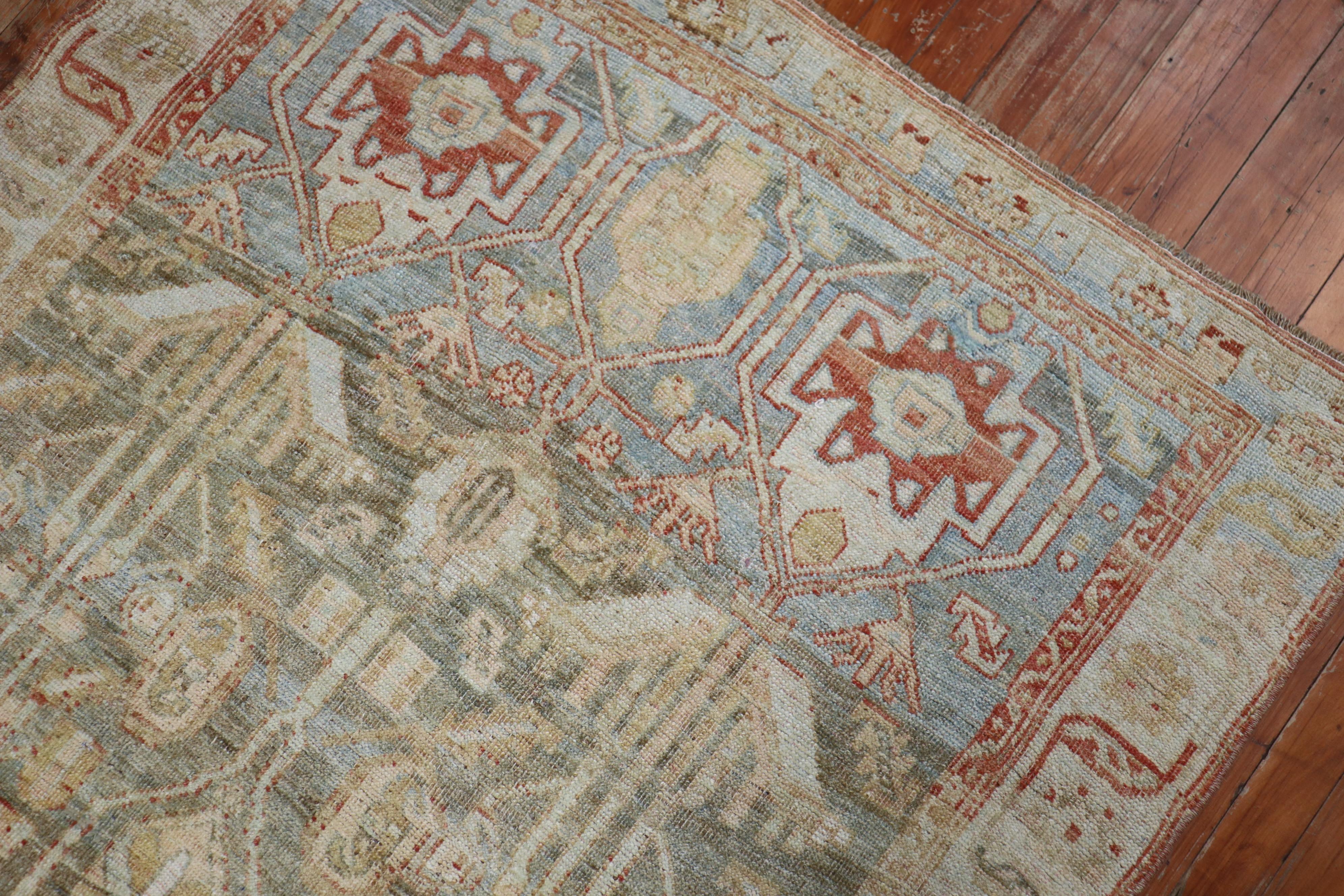 Noué à la main Zabihi Collection Antique Persian Bidjar Carpet en vente