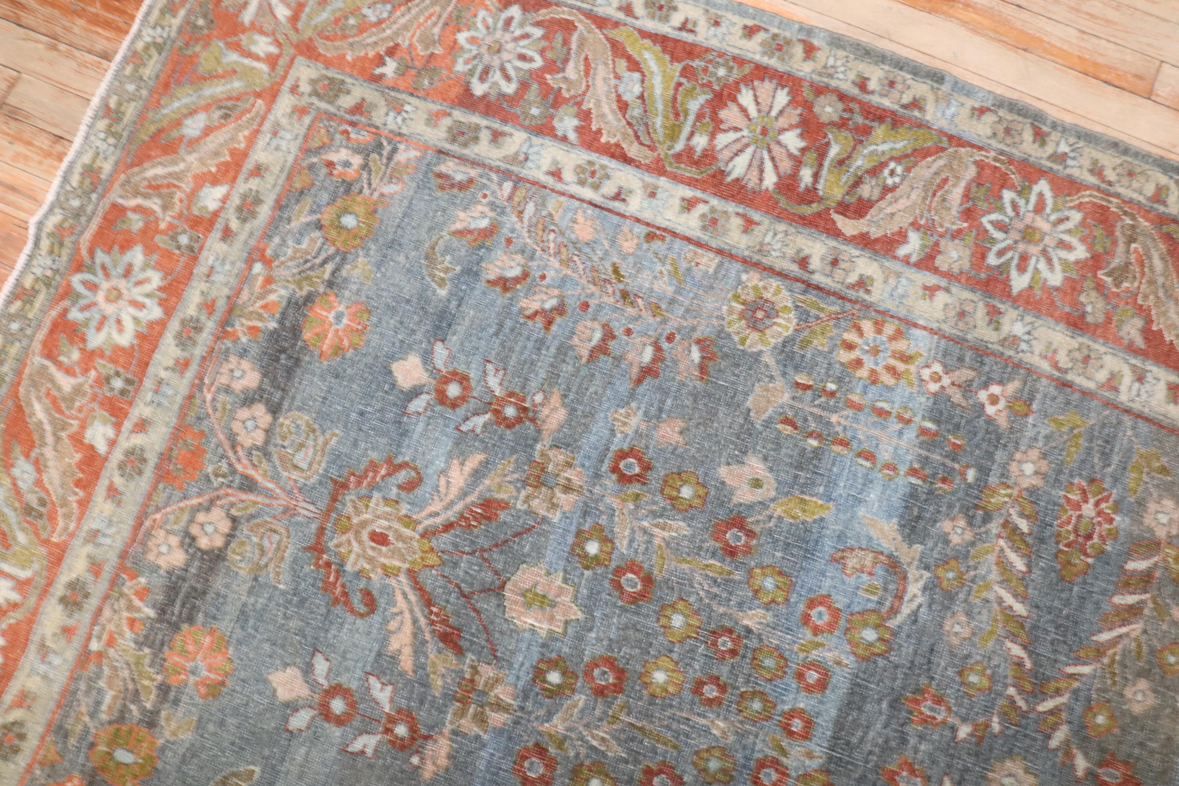 The Collective Antiquities Persian Bidjar Floral Room Rug (tapis de chambre) en vente 1
