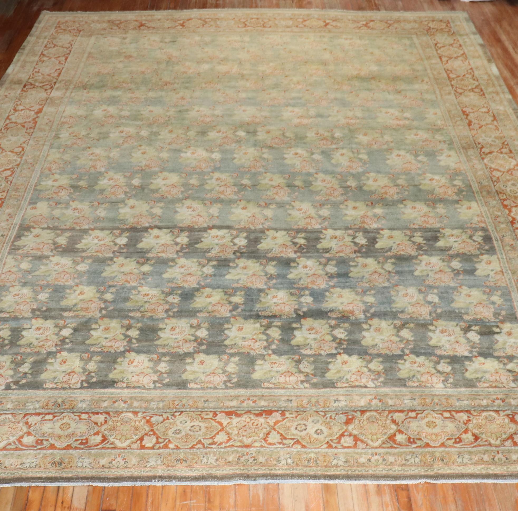 1910s Large Size high decorative Persian bidjar with an all over floral design on a striated abrashed ground. STUNNING to say the least

Size 12' 5