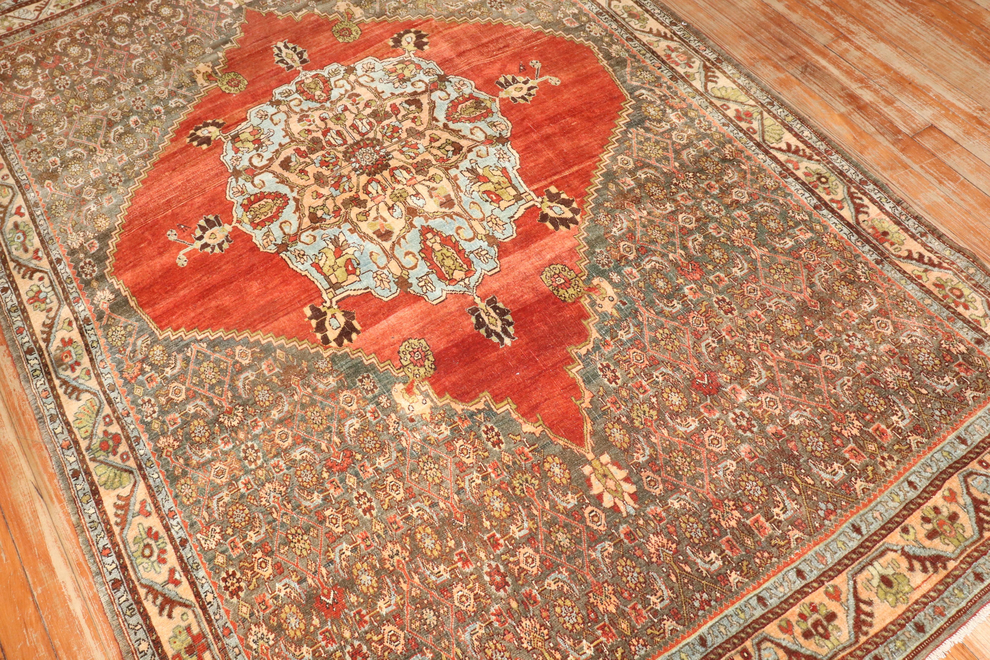 Persiano Tappeto Zabihi Collection Antico persiano Bidjar Iron Fist in vendita