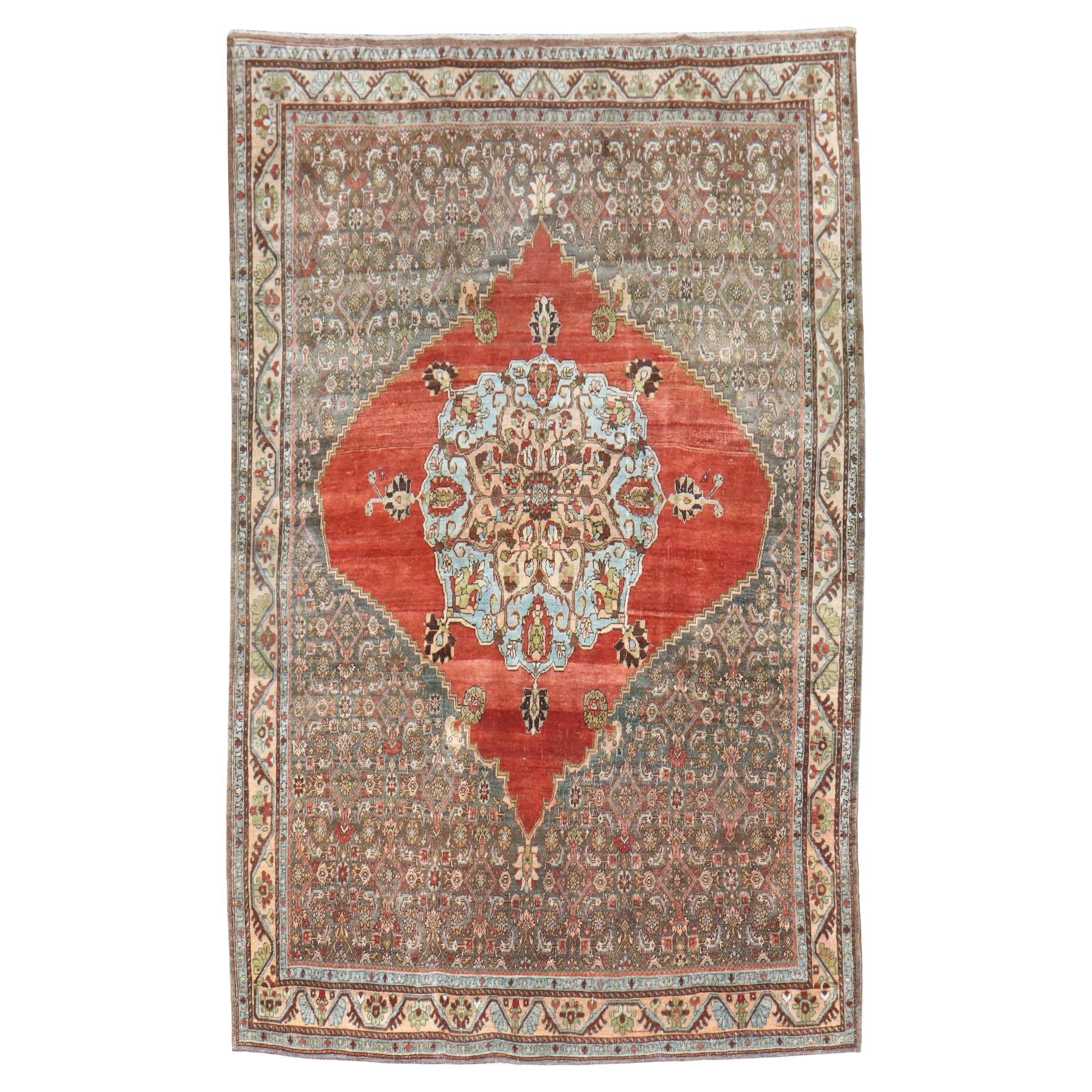 Zabihi Collection Antique Persian Bidjar Iron Fist Rug