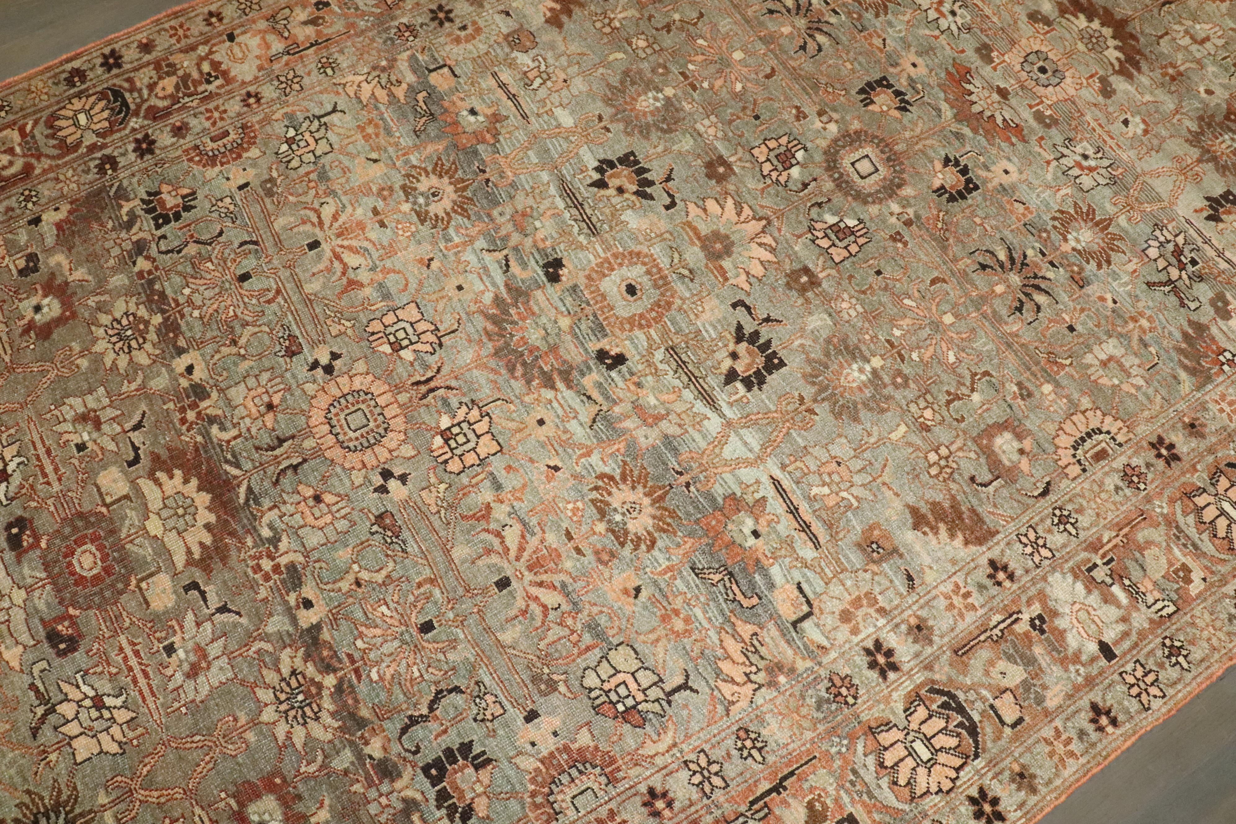 Zabihi Collectional Tappeto antico persiano Bidjar Rare Size Wide Corridor Rug in vendita 3