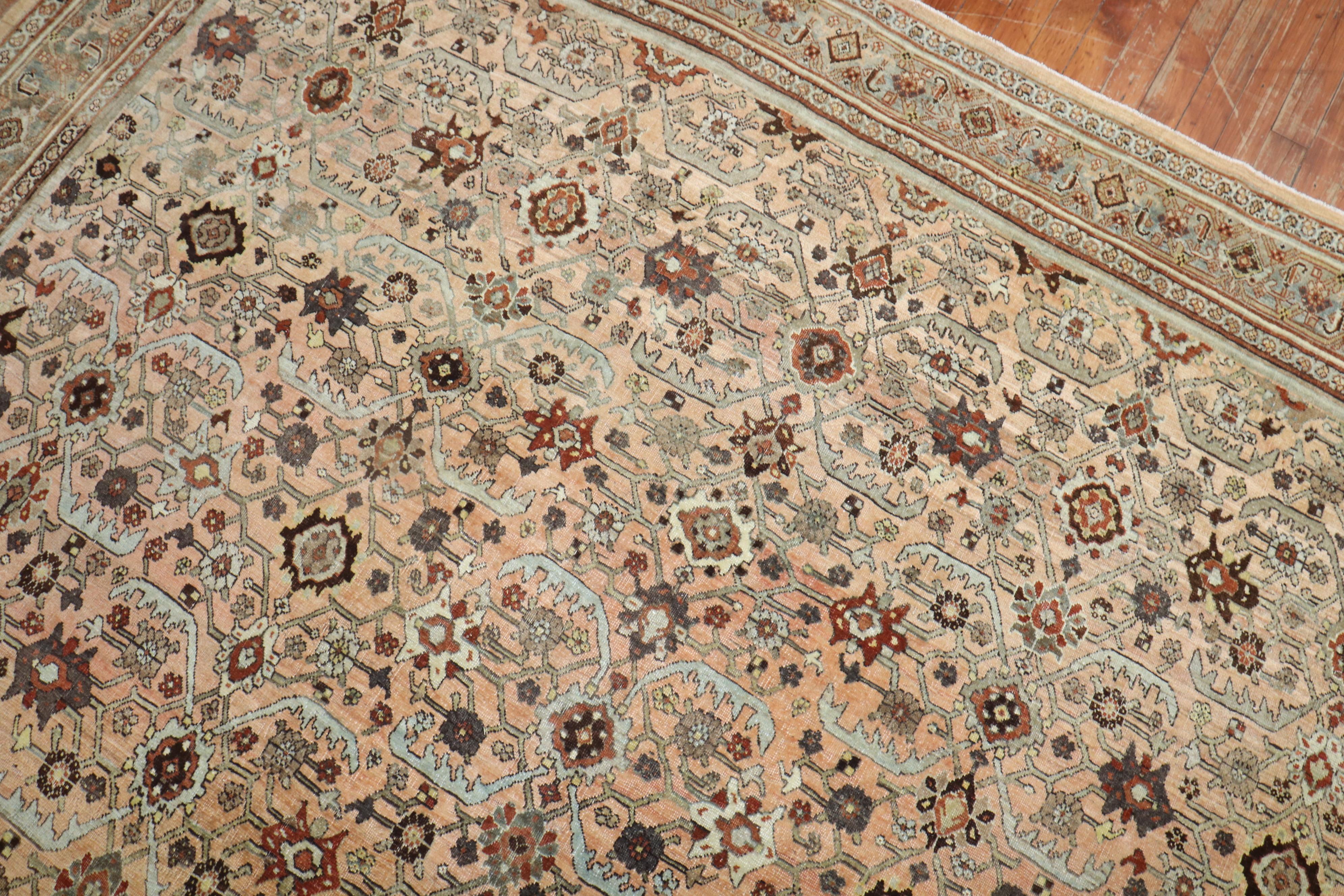 Zabihi Collection Antique Persian Bidjar Rug In Good Condition For Sale In New York, NY