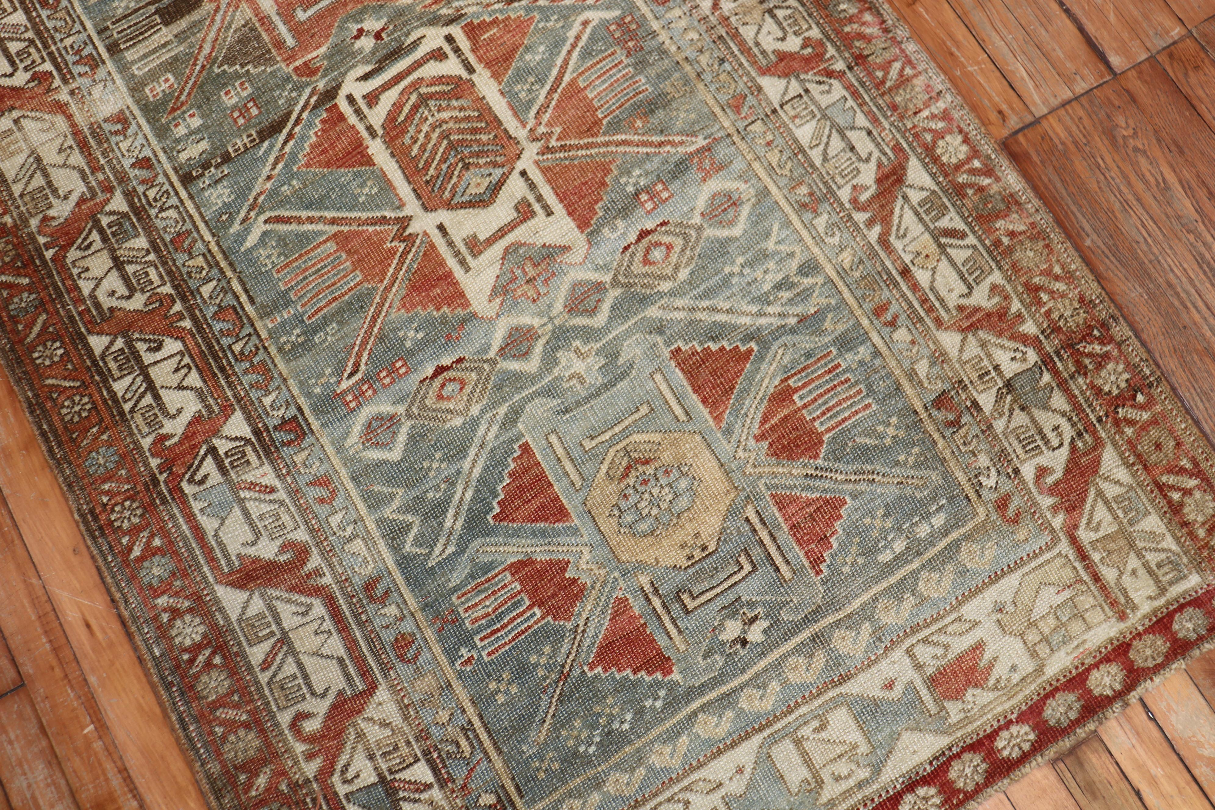 Zabihi Kollektion Antiker persischer Bidjar-Läufer aus Persien (Tabriz) im Angebot