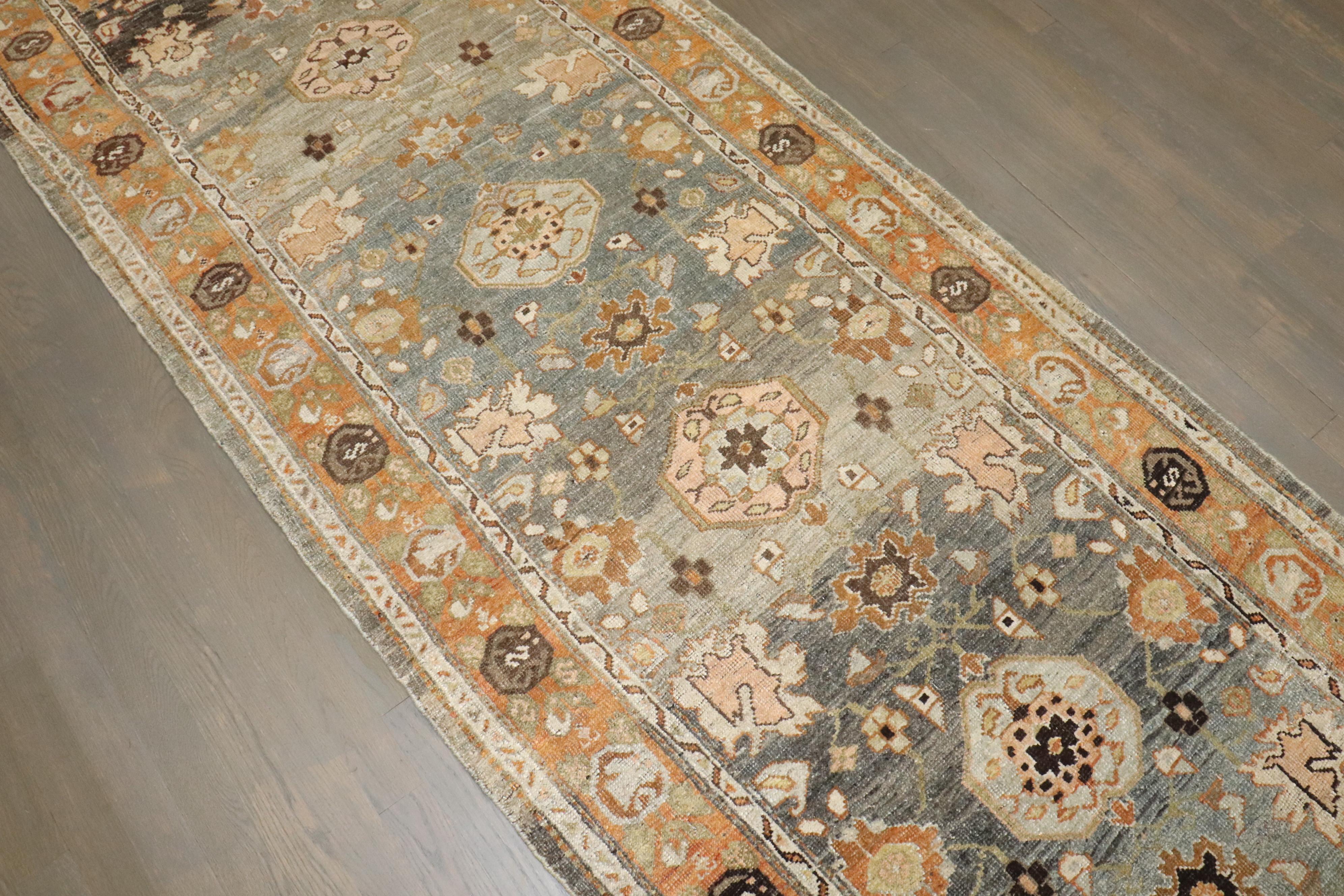 20th Century Zabihi Collection Antique Persian Bidjar Runner For Sale