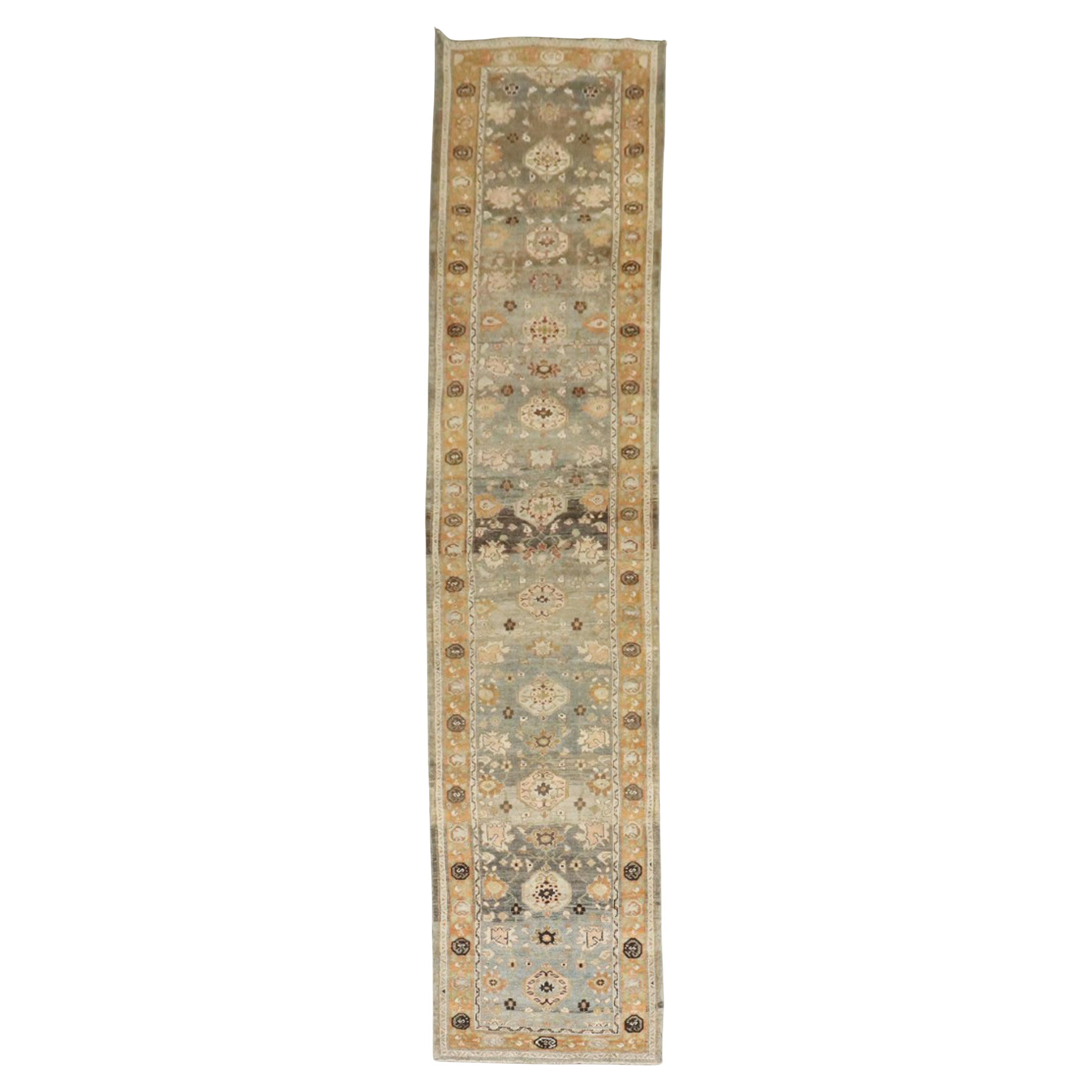 Zabihi Collection Antique Persian Bidjar Runner For Sale