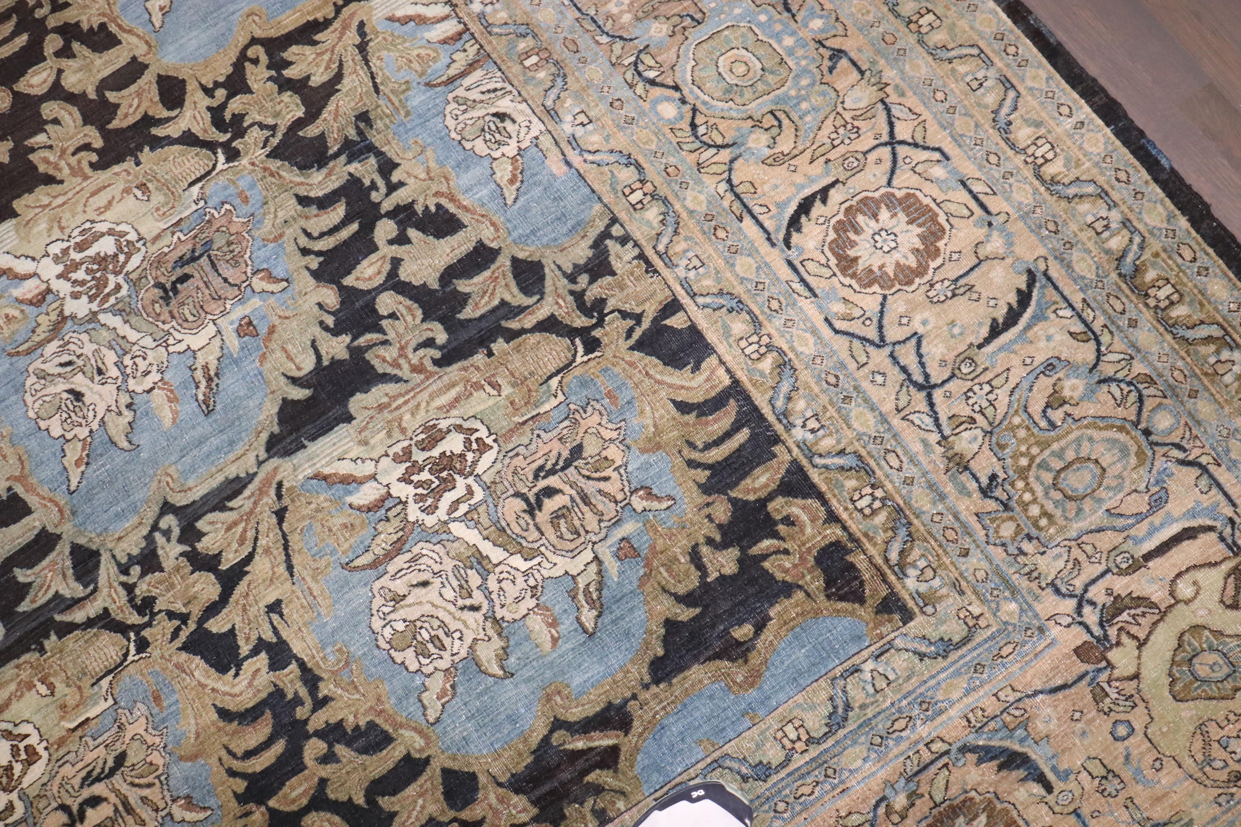 Zabihi Kollektion Antiker persischer Bidjar Atemberaubender geblümter Oversize-Teppich in Übergröße (Persisch) im Angebot