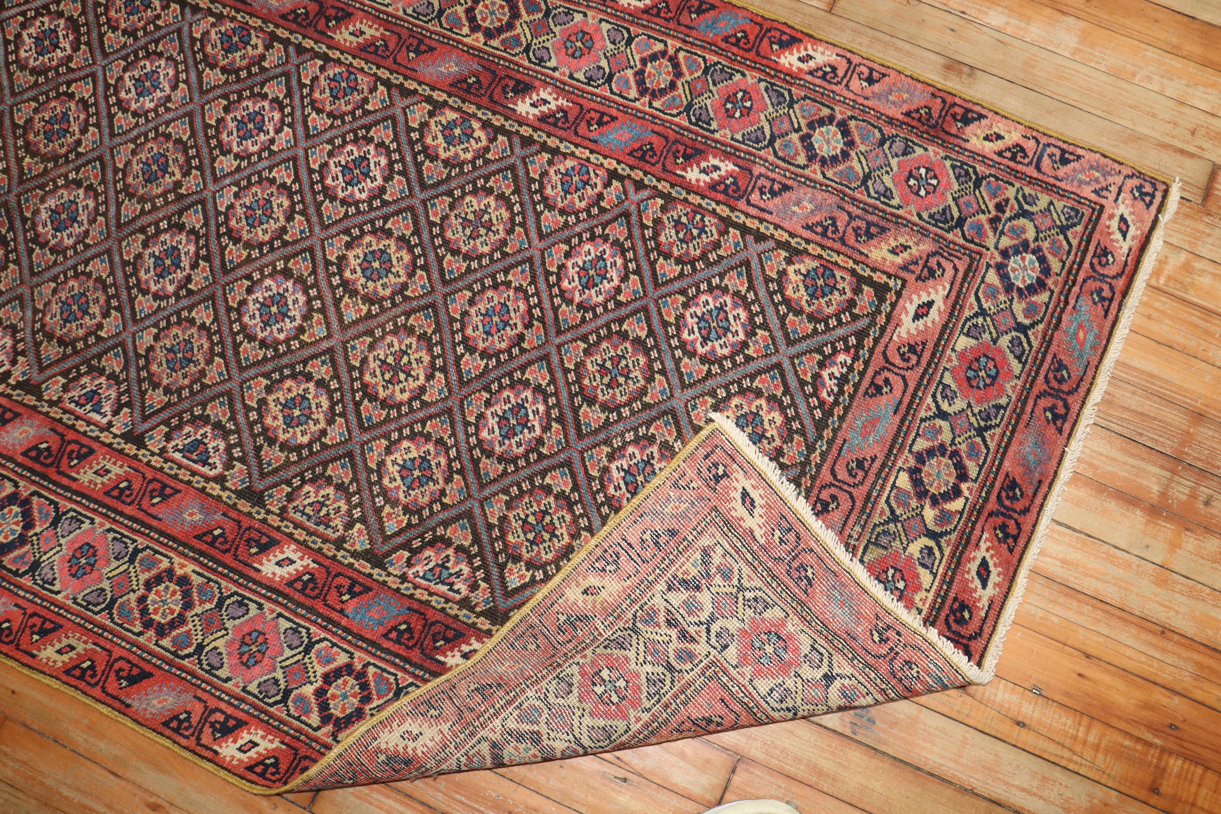 Zabihi Collection Antique Persian Ferehan Runner For Sale 4