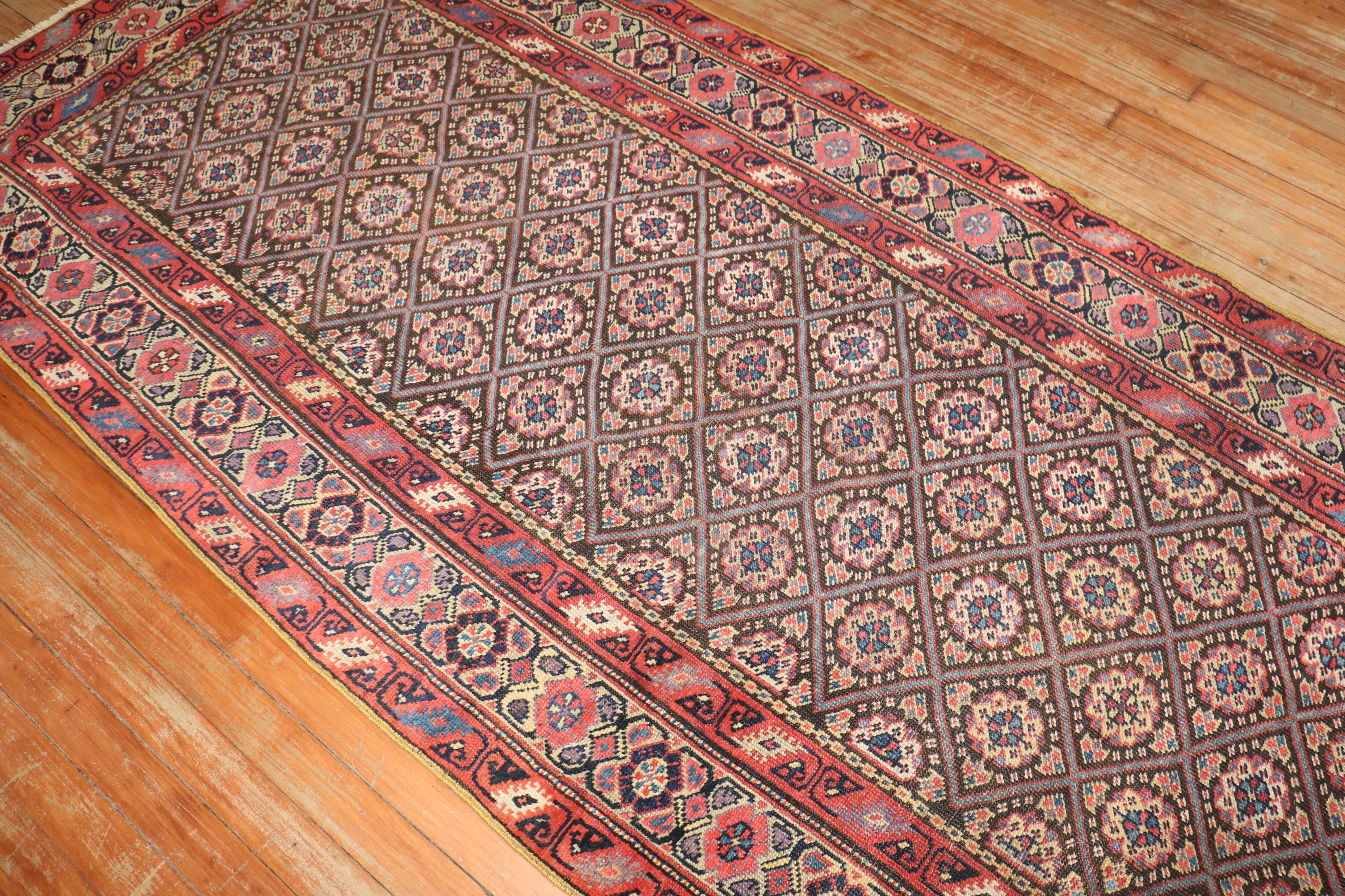 Zabihi Collection Antique Persian Ferehan Runner In Good Condition For Sale In New York, NY
