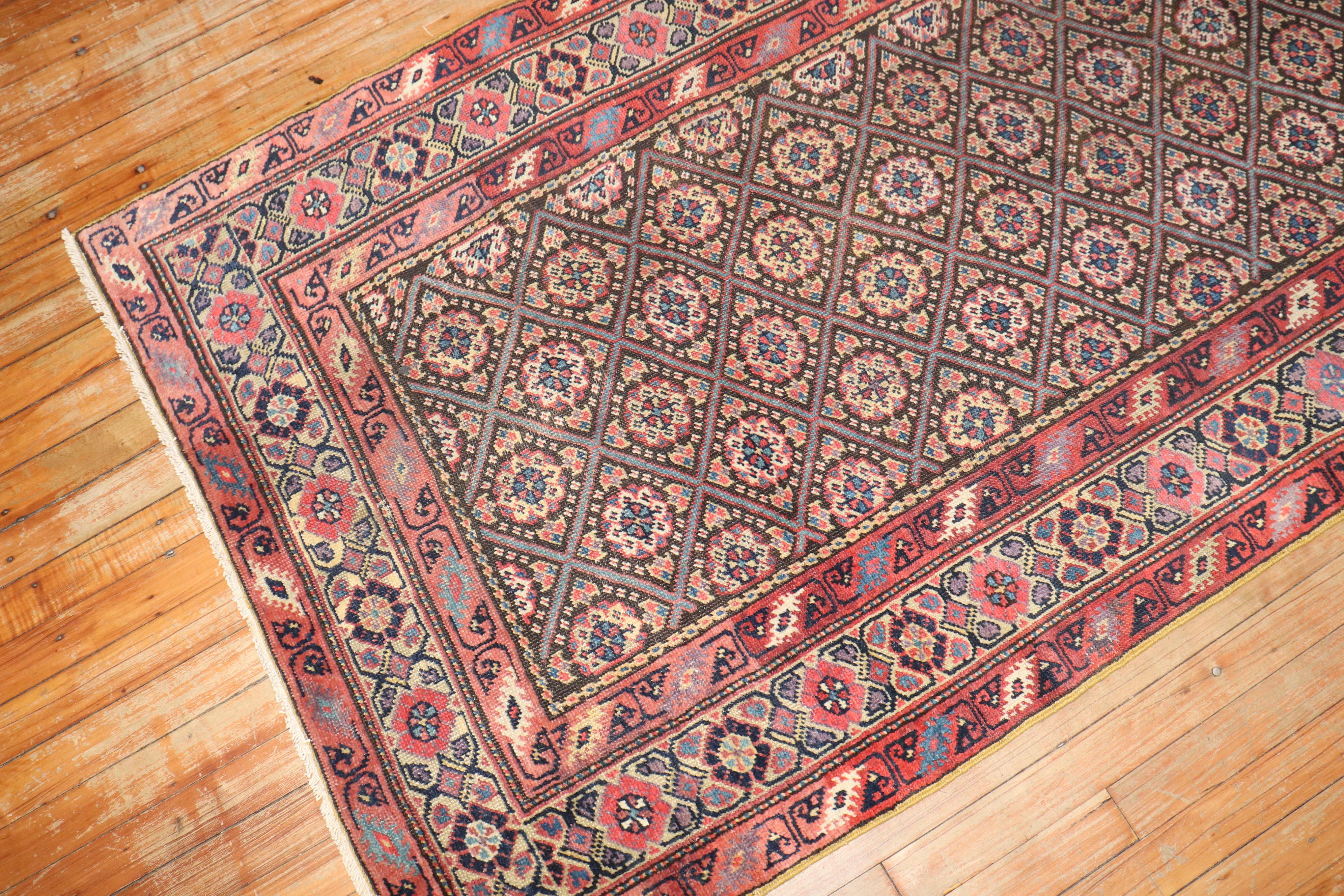 20th Century Zabihi Collection Antique Persian Ferehan Runner For Sale