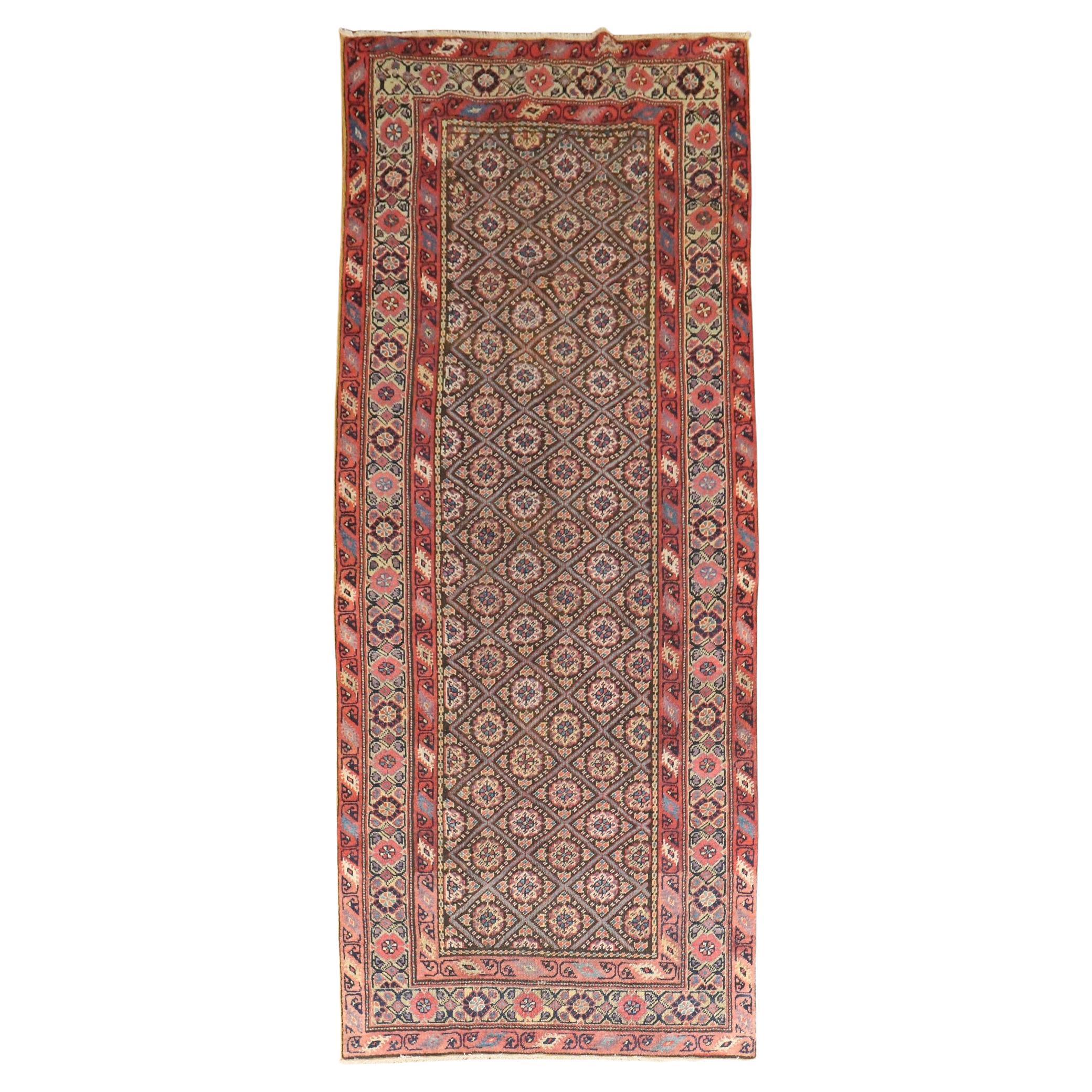 Zabihi Collection Antique Persian Ferehan Runner For Sale