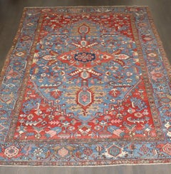 Zabihi Collection Antique Persian Heriz Early 20th Century Rug