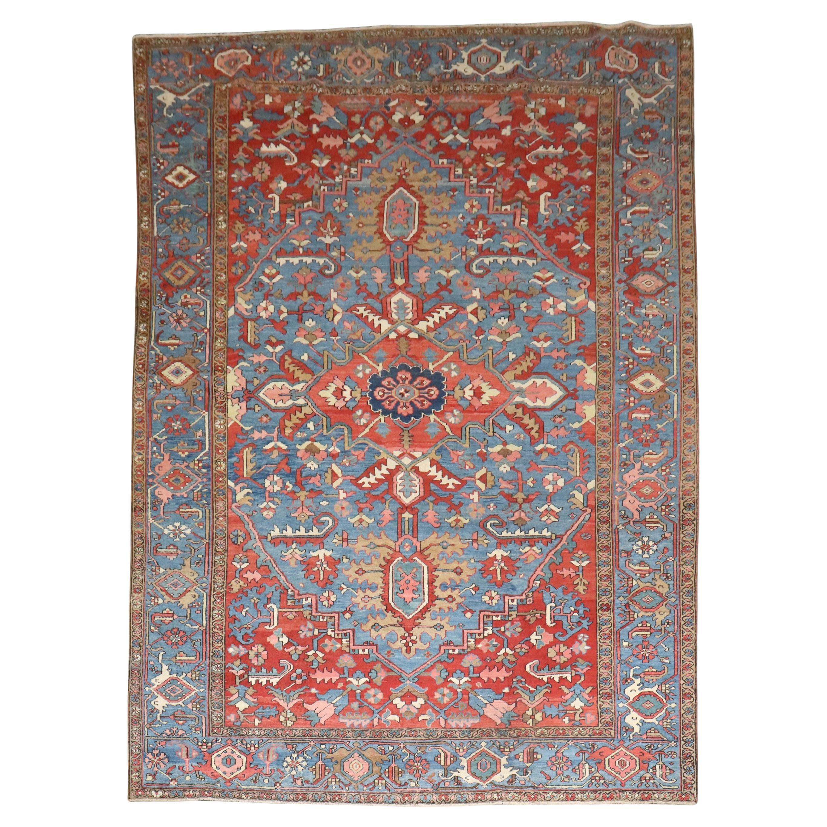 Zabihi Collection Antique Persan Heriz Début du 20ème siècle Tapis en vente