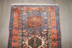 Zabihi Collection Antique Persian Heriz Karadja Small Rug