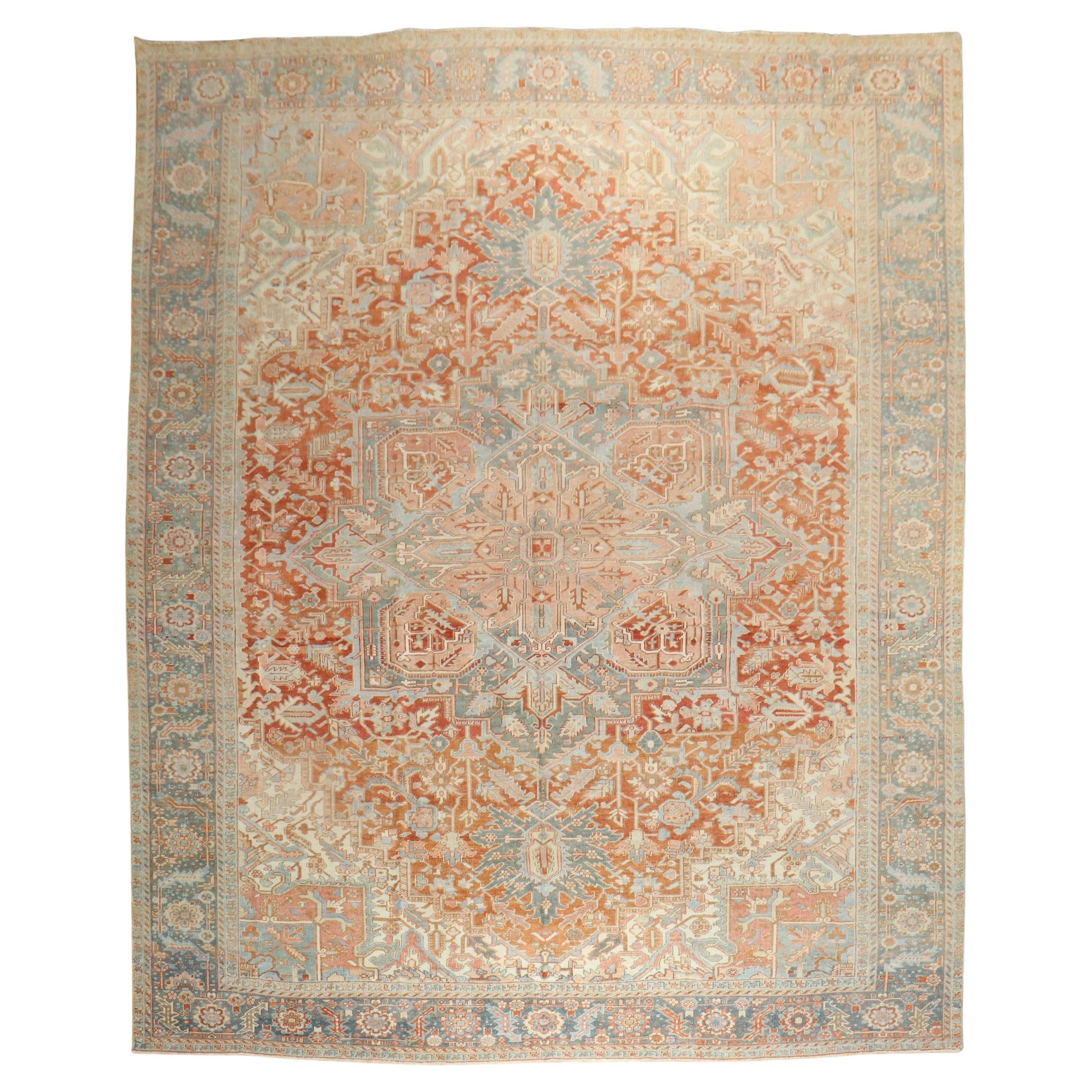 Colección Zabihi Alfombra Persa Antigua Heriz Tamaño Grande en venta