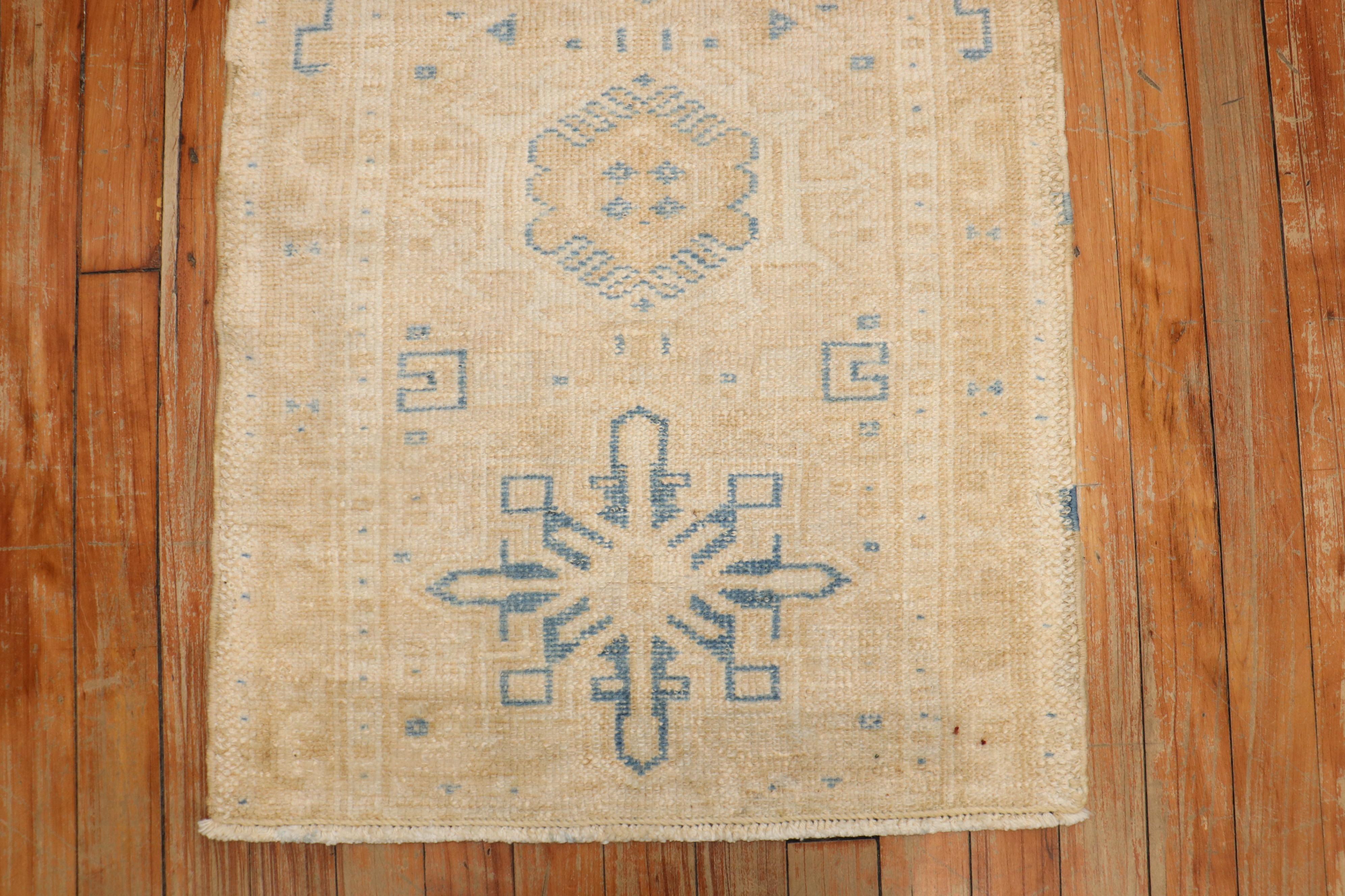 Heriz Serapi Zabihi Collection Antique Persian Heriz Mini Rug For Sale