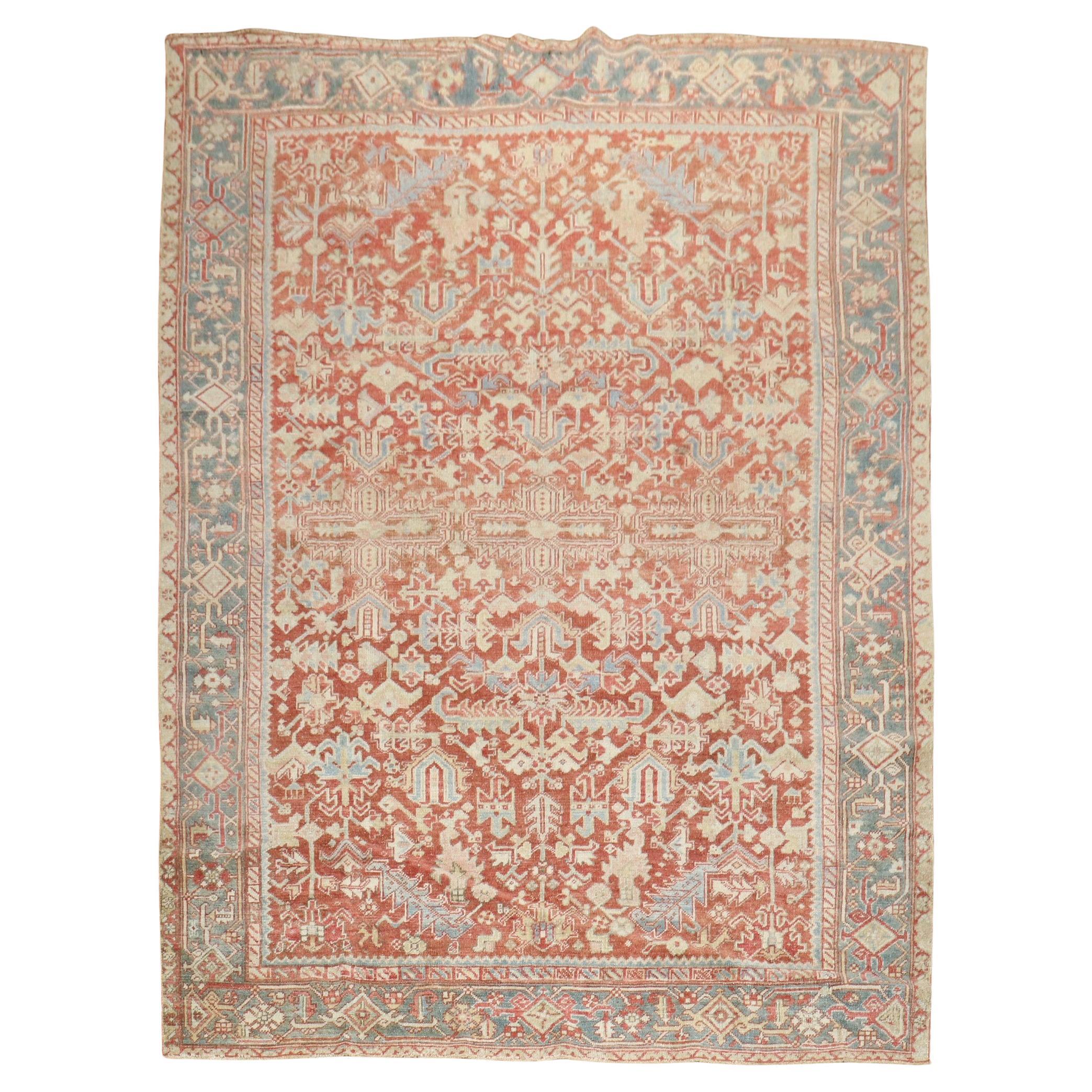 Colección Zabihi Alfombra Persa Antigua Heriz Tamaño Habitación