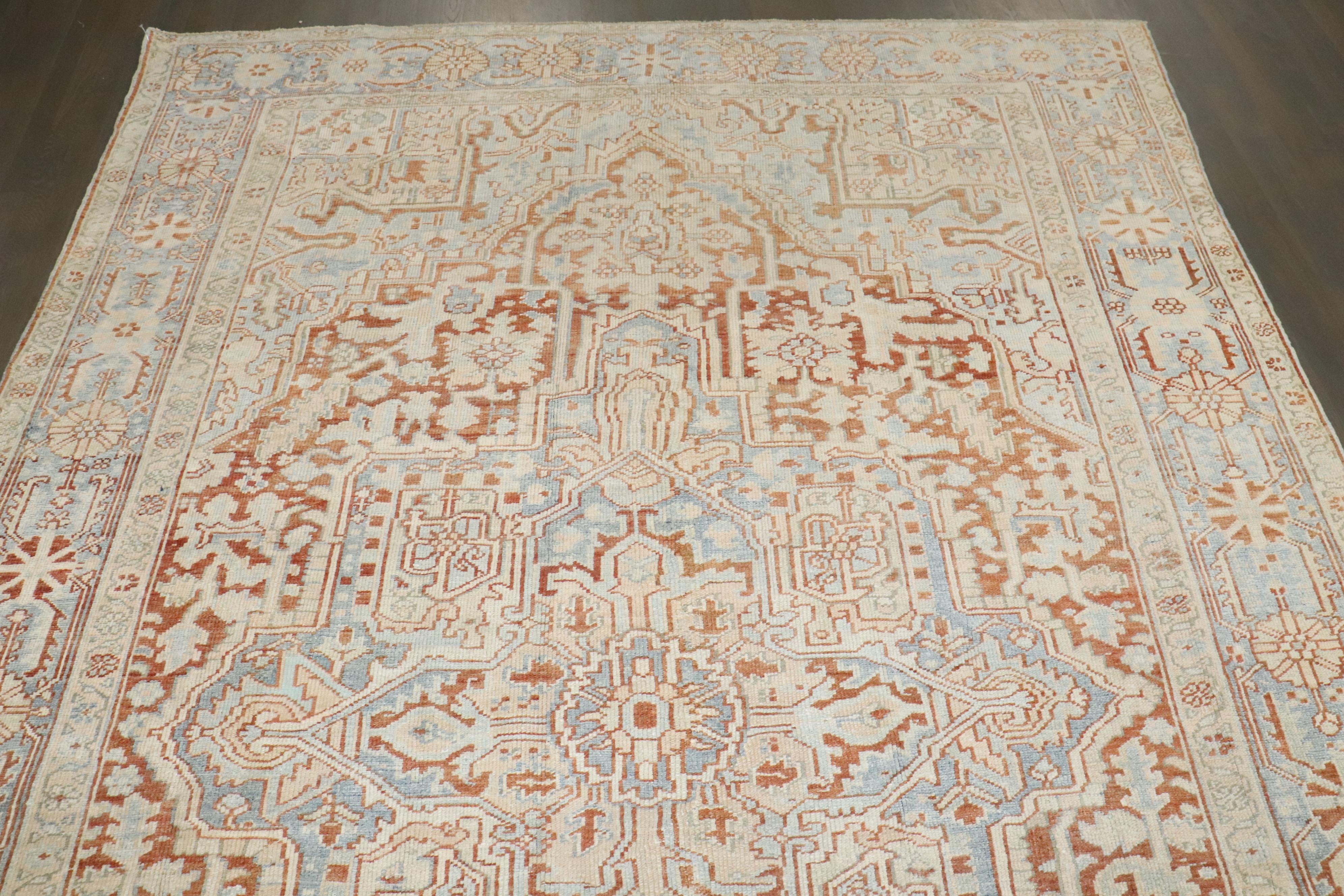 Tudor Zabihi Collection Antique Persian Heriz Rug For Sale