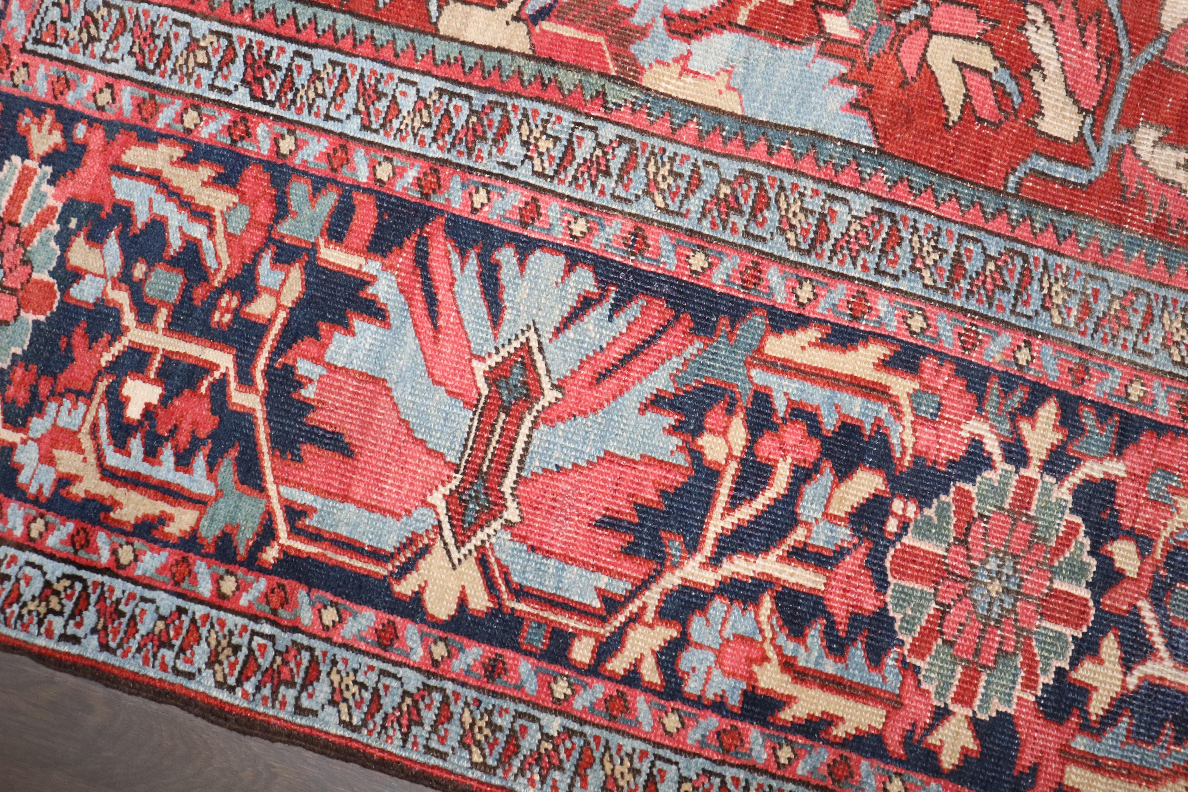 Colección Zabihi Alfombra Persa Heriz Antigua Lana en venta