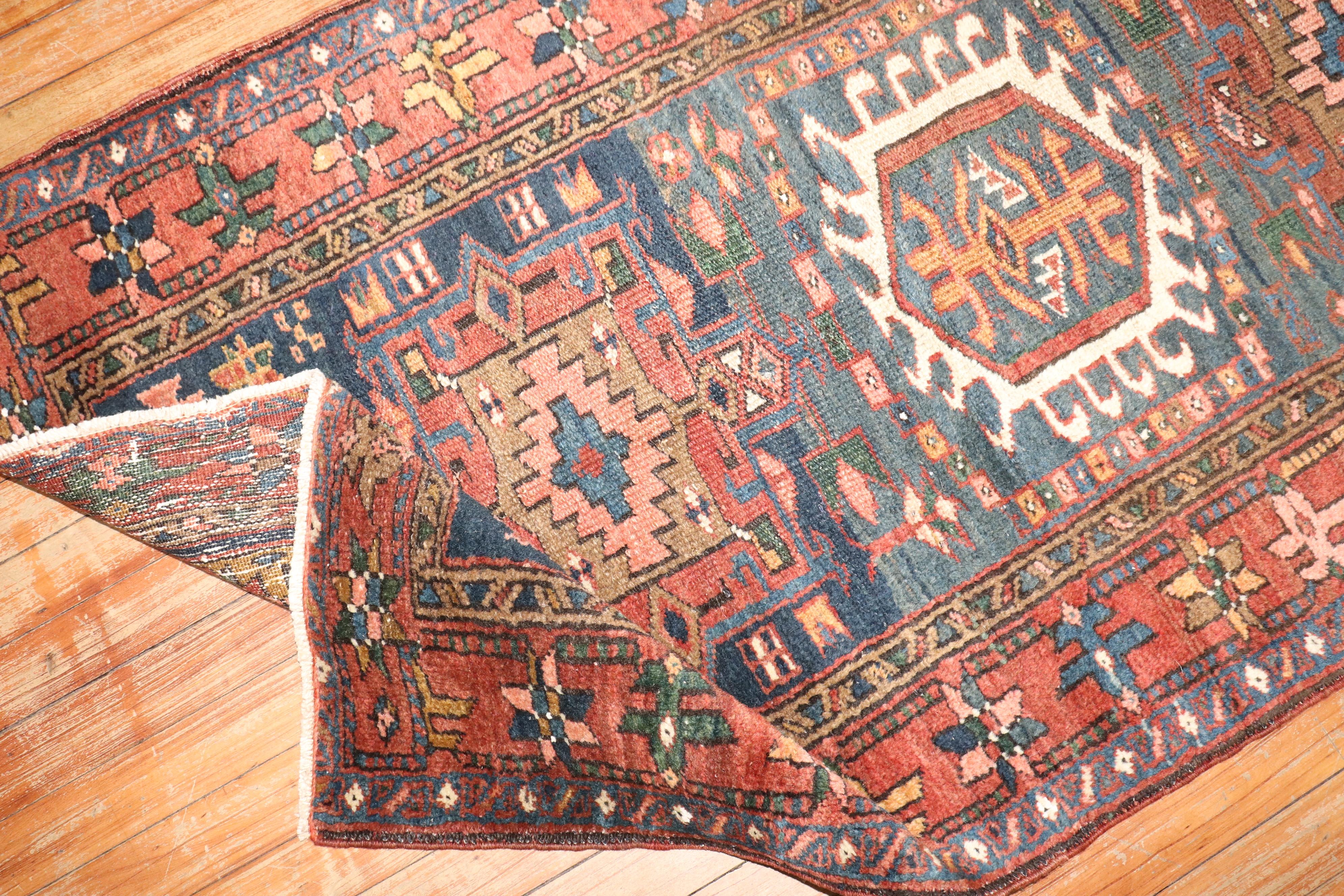 20th Century Zabihi Collection Antique Persian Heriz Runner For Sale